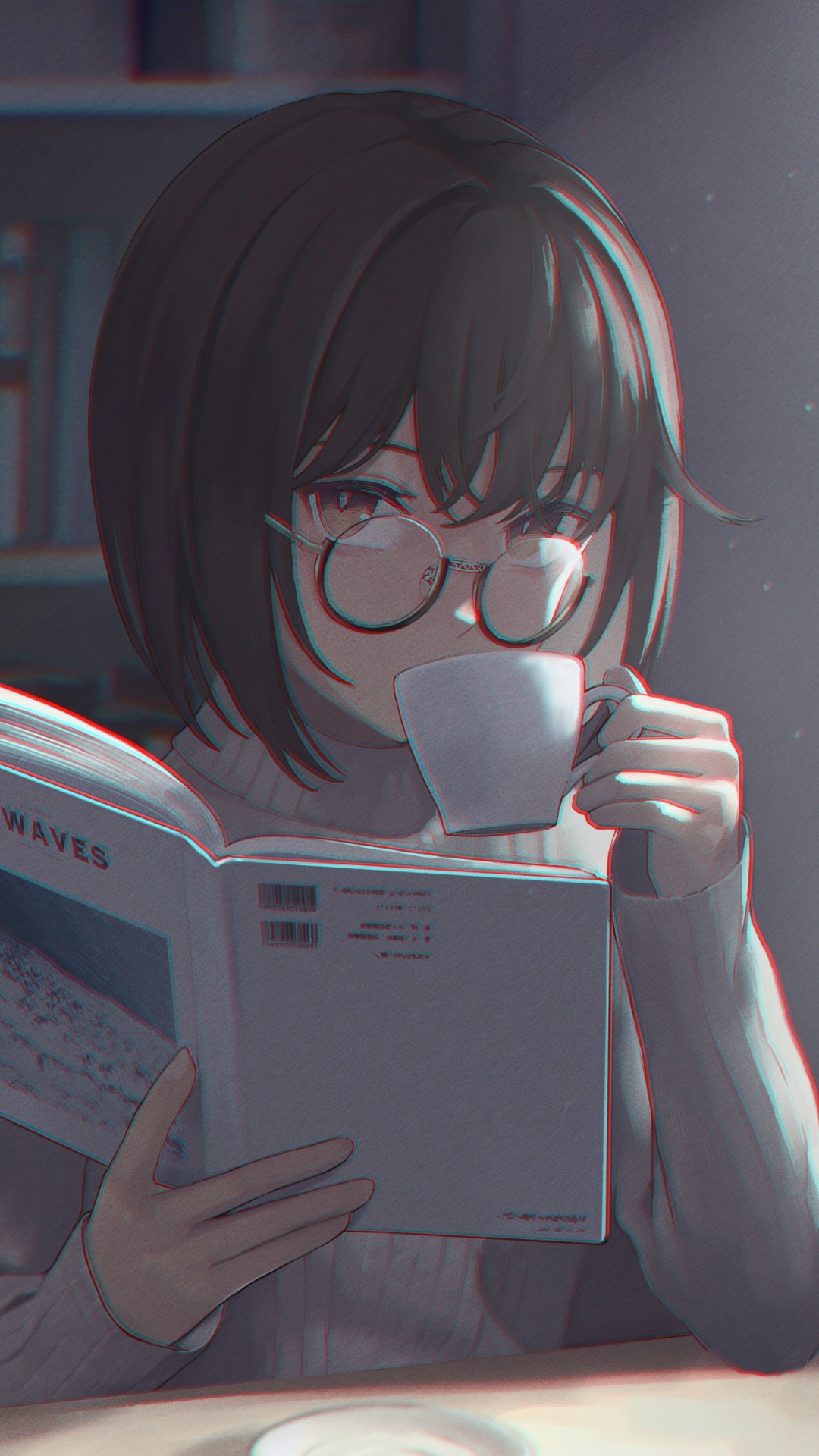 Anime Girl Drink Coffee Wallpapers