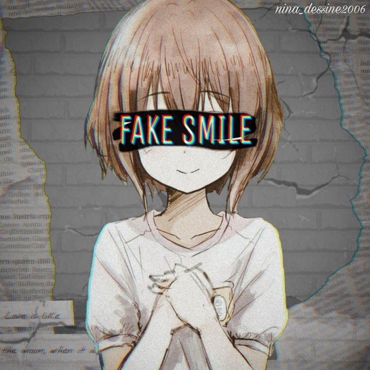 Anime Girl Fake Smile Wallpapers