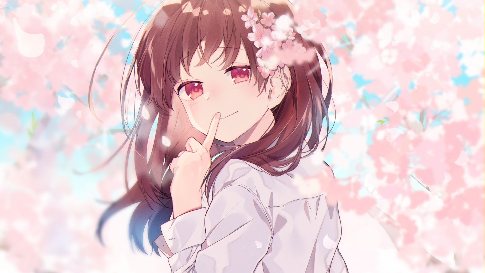 Anime Girl Flowers Wallpapers