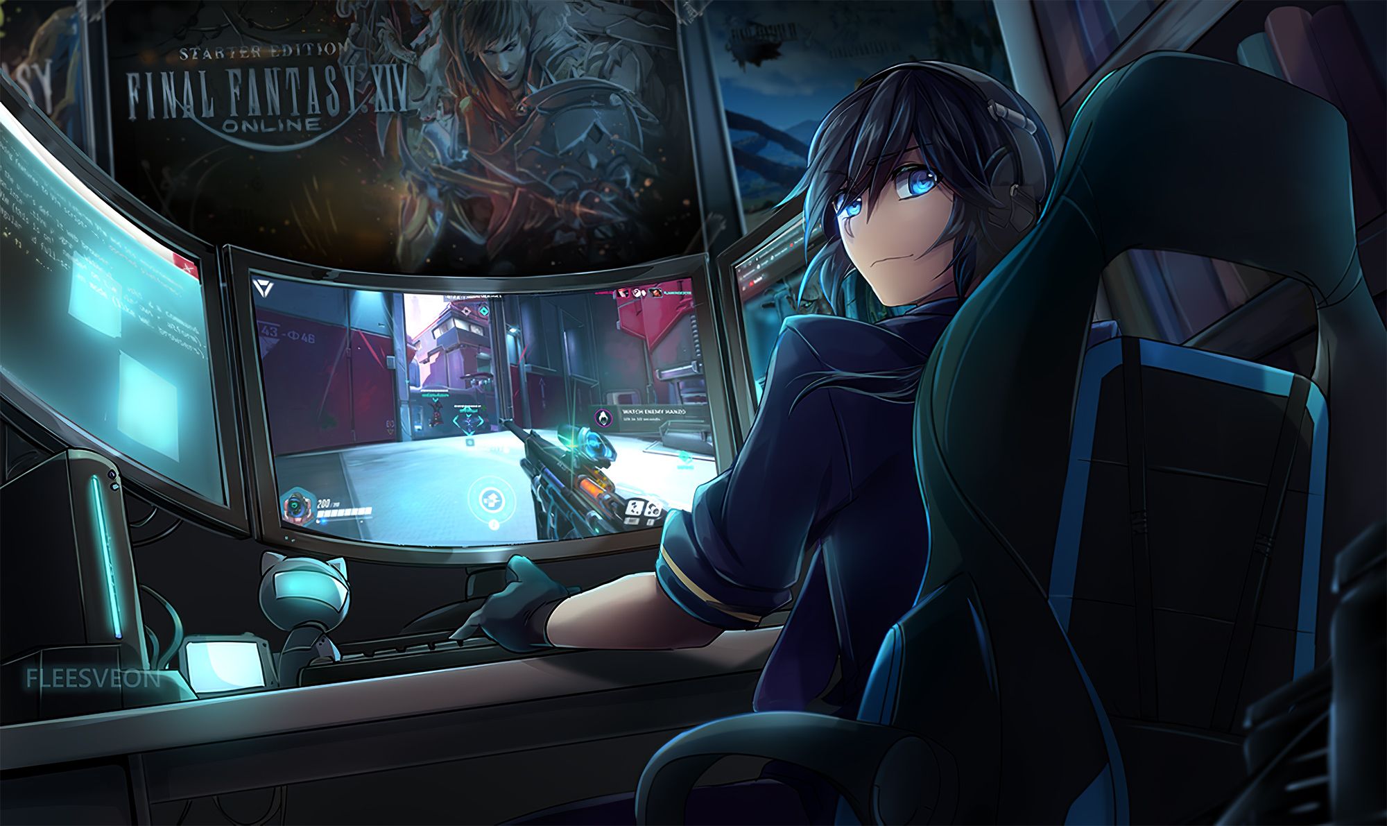 Anime Girl Gaming Wallpapers