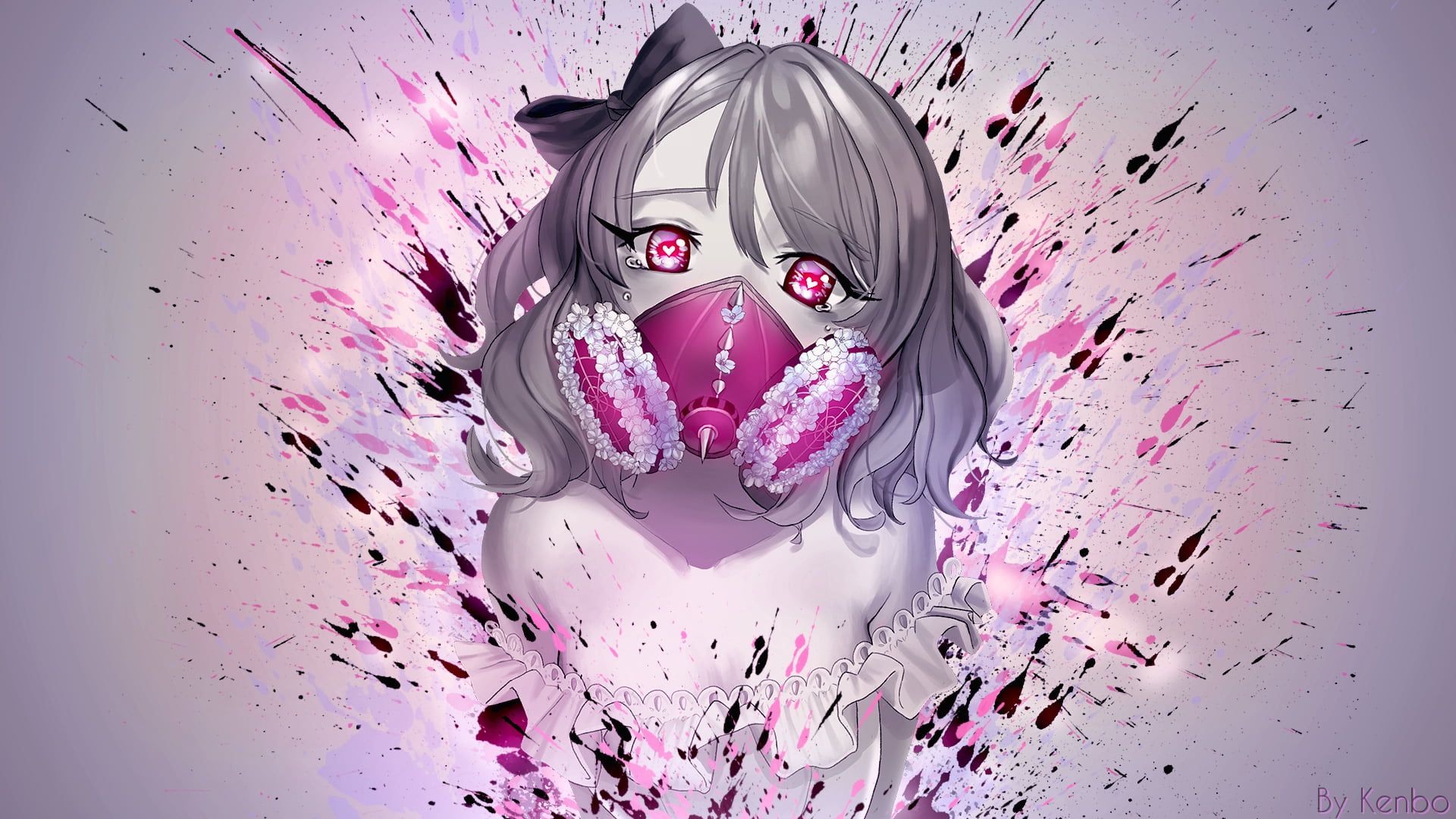 Anime Girl Gas Mask Wallpapers