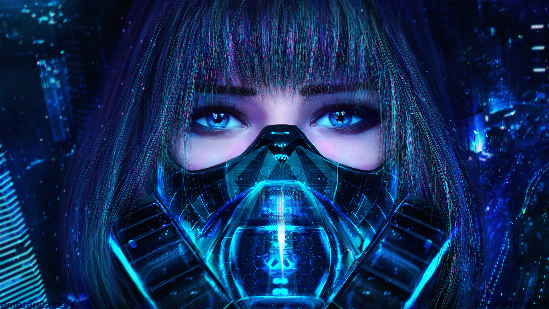 Anime Girl Gas Mask Wallpapers