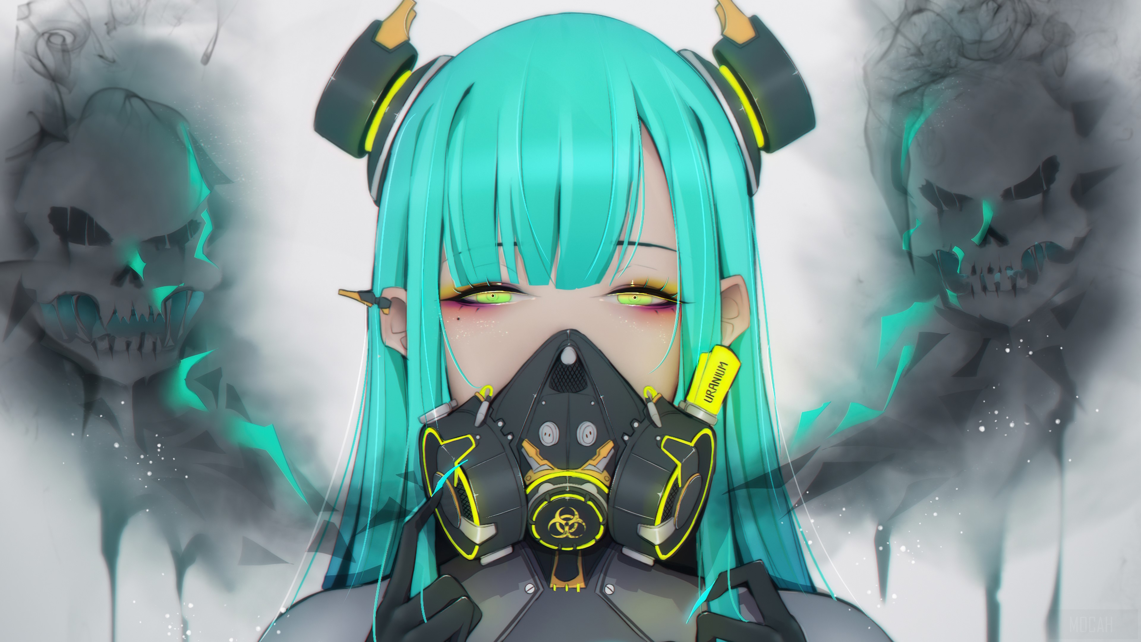 Anime Girl Gas Mask Wallpapers