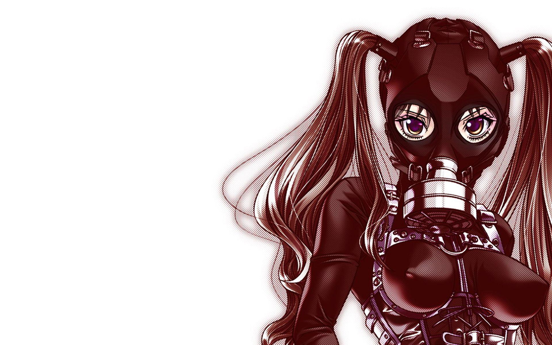 Anime Girl Gas Mask Wallpapers