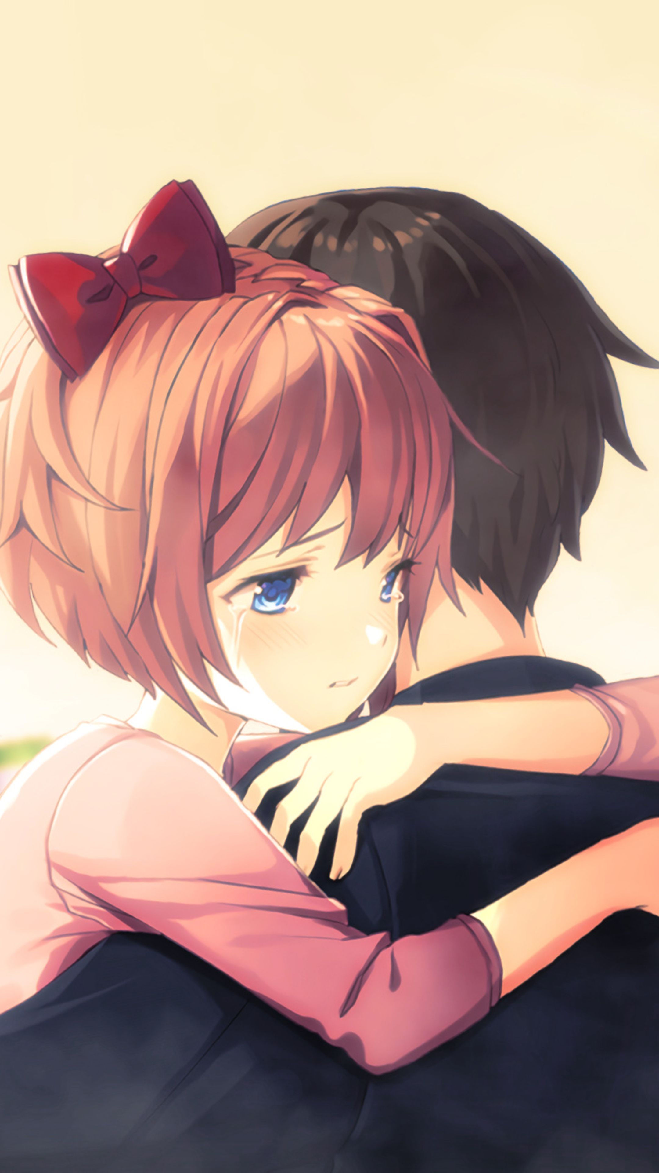 Anime Girl Huging Boy Wallpapers