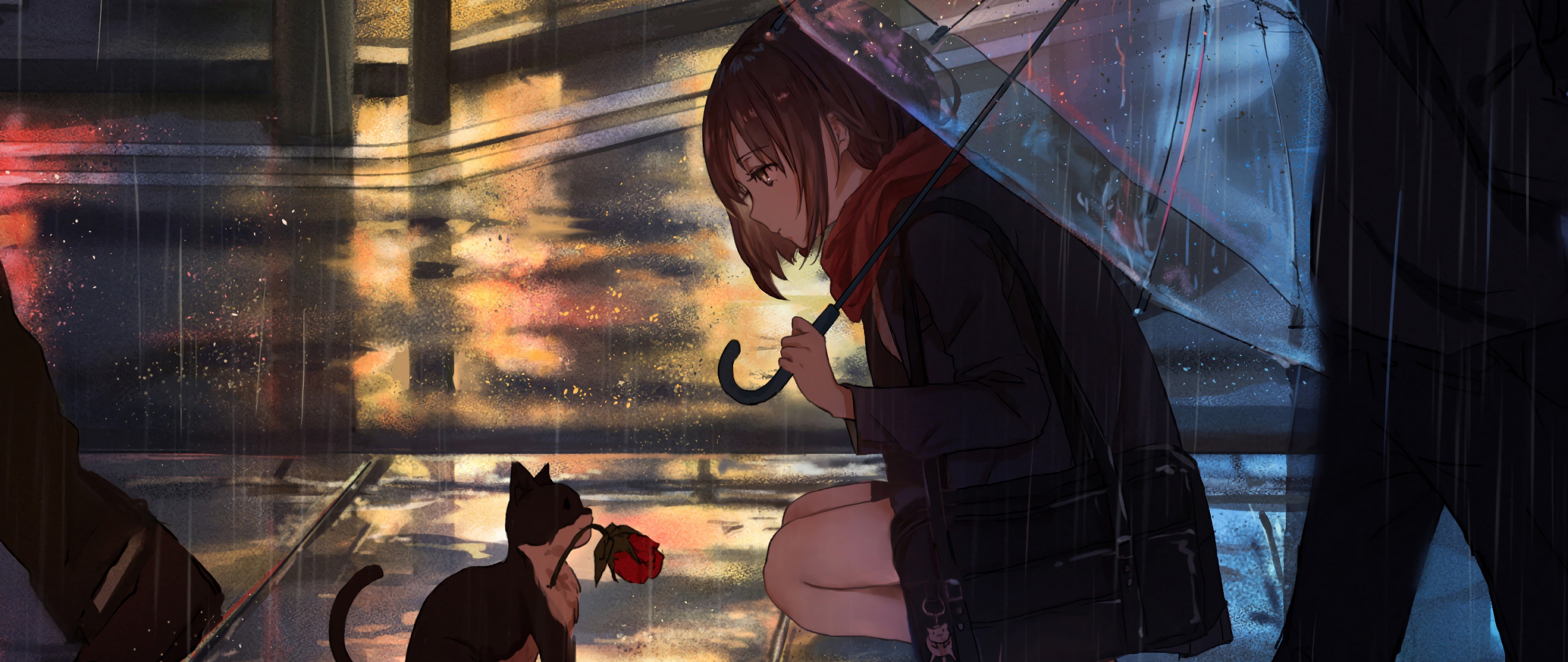 Anime Girl In Rain Wallpapers