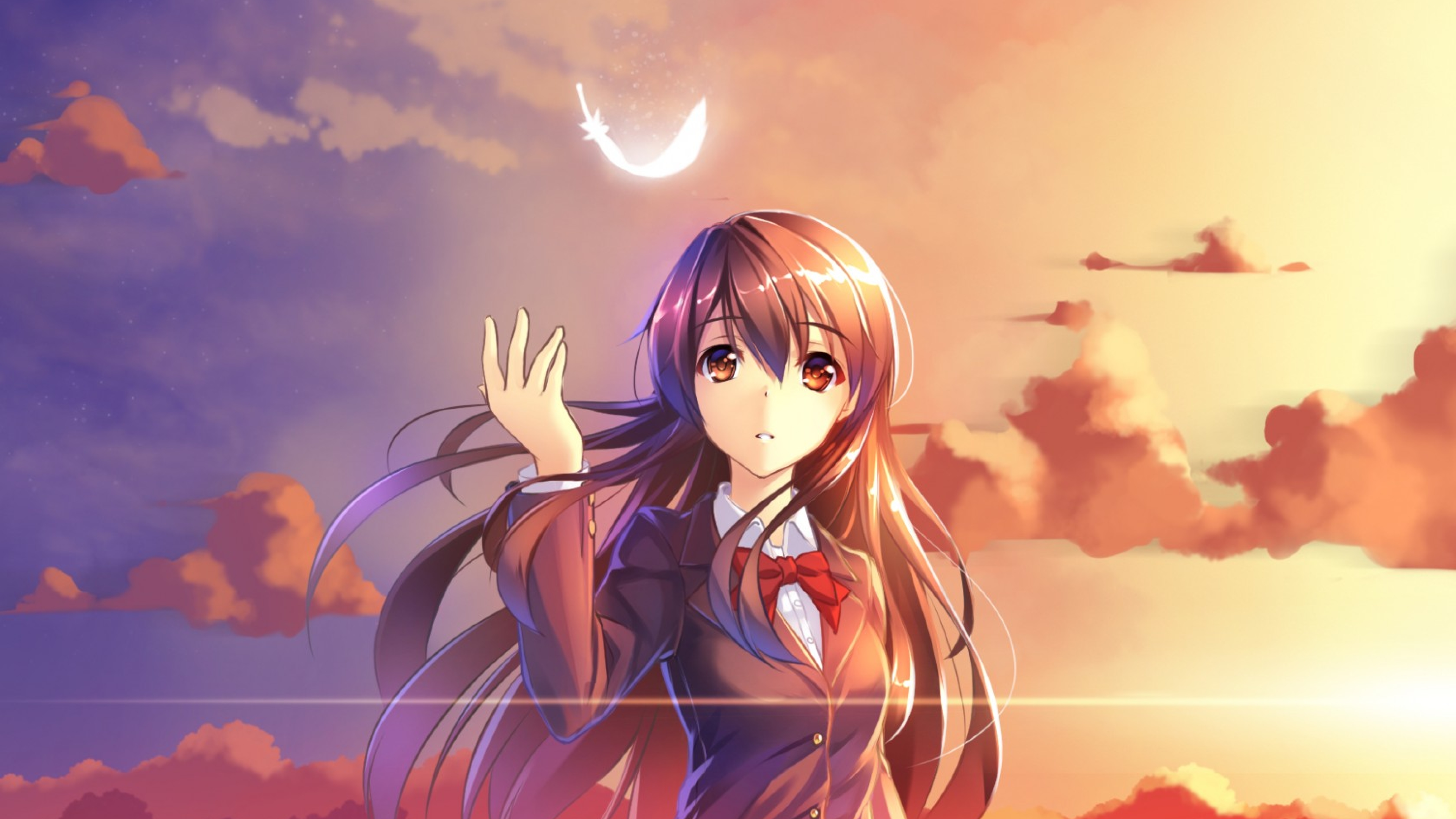 Anime Girl In Sunset Wallpapers