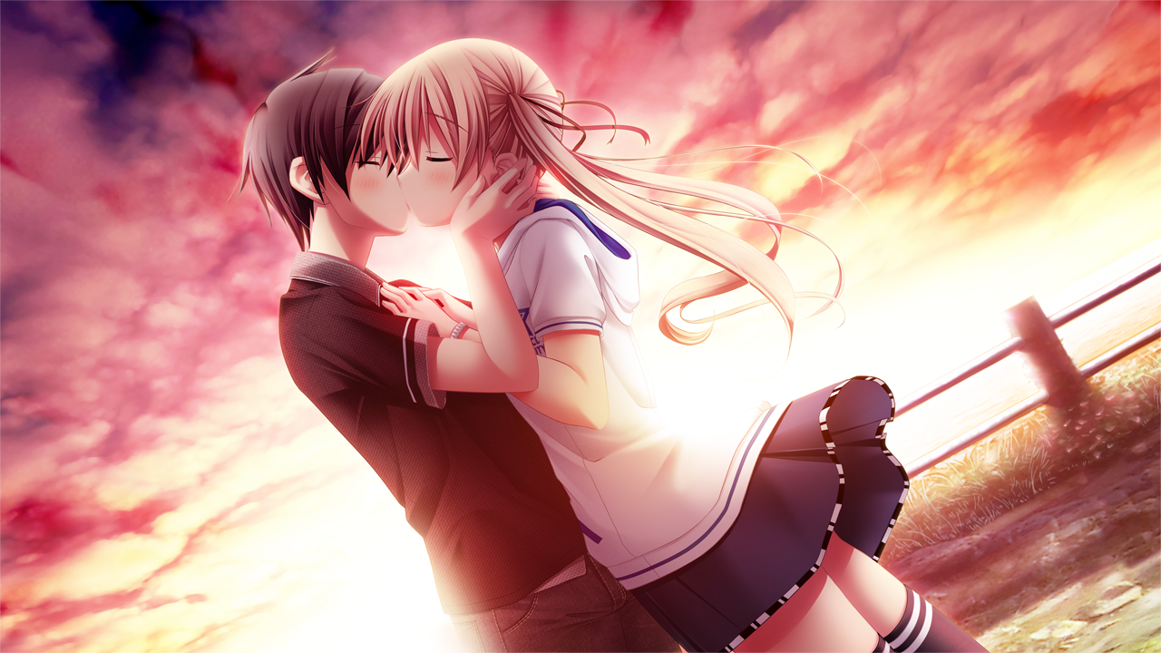 Anime Girl Kiss Wallpapers