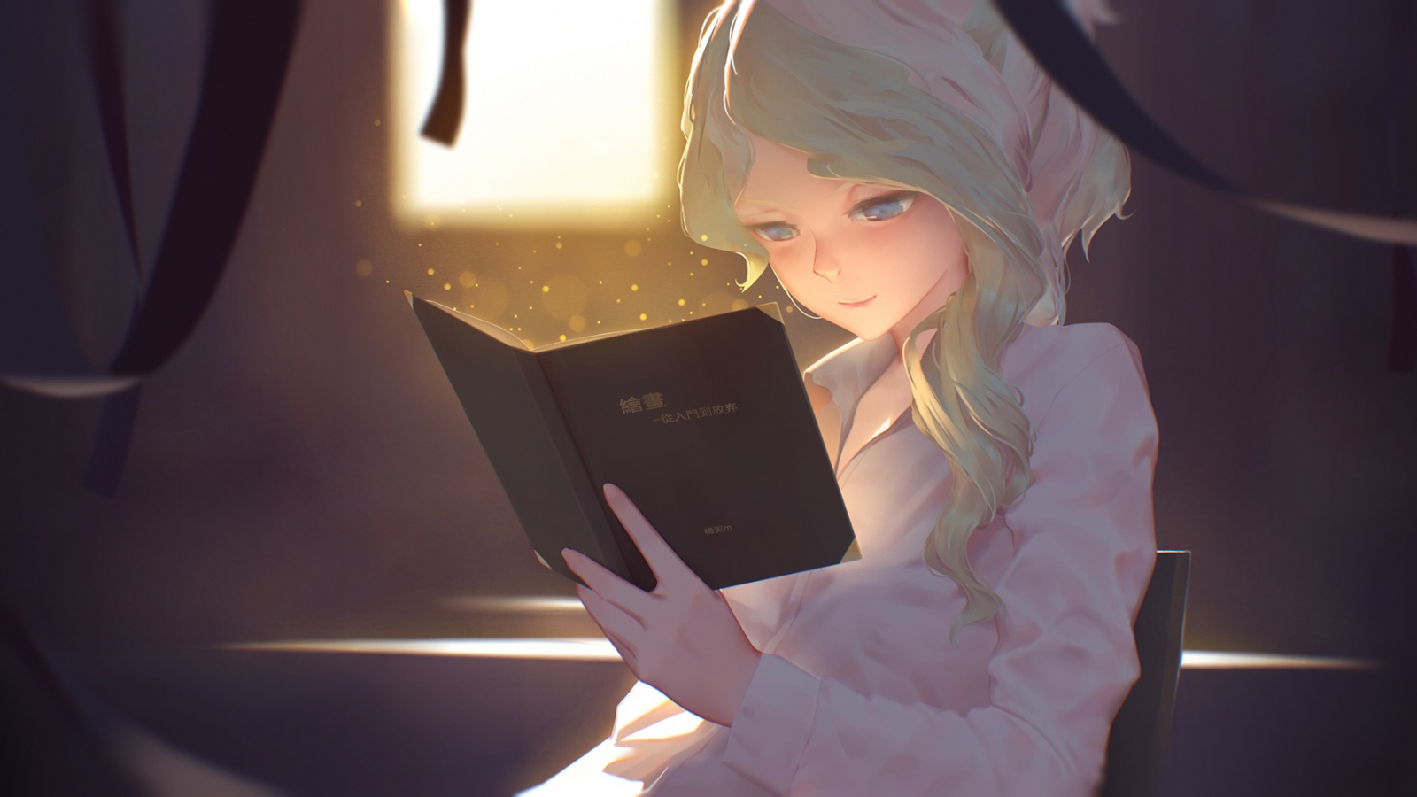 Anime Girl Reading Books Wallpapers