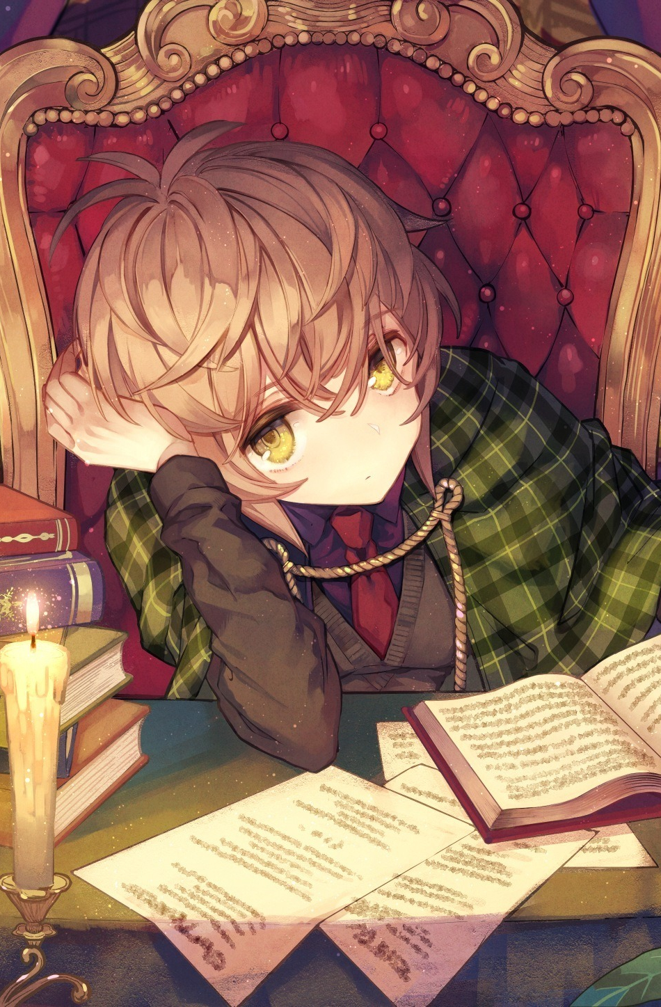 Anime Girl Reading Books Wallpapers