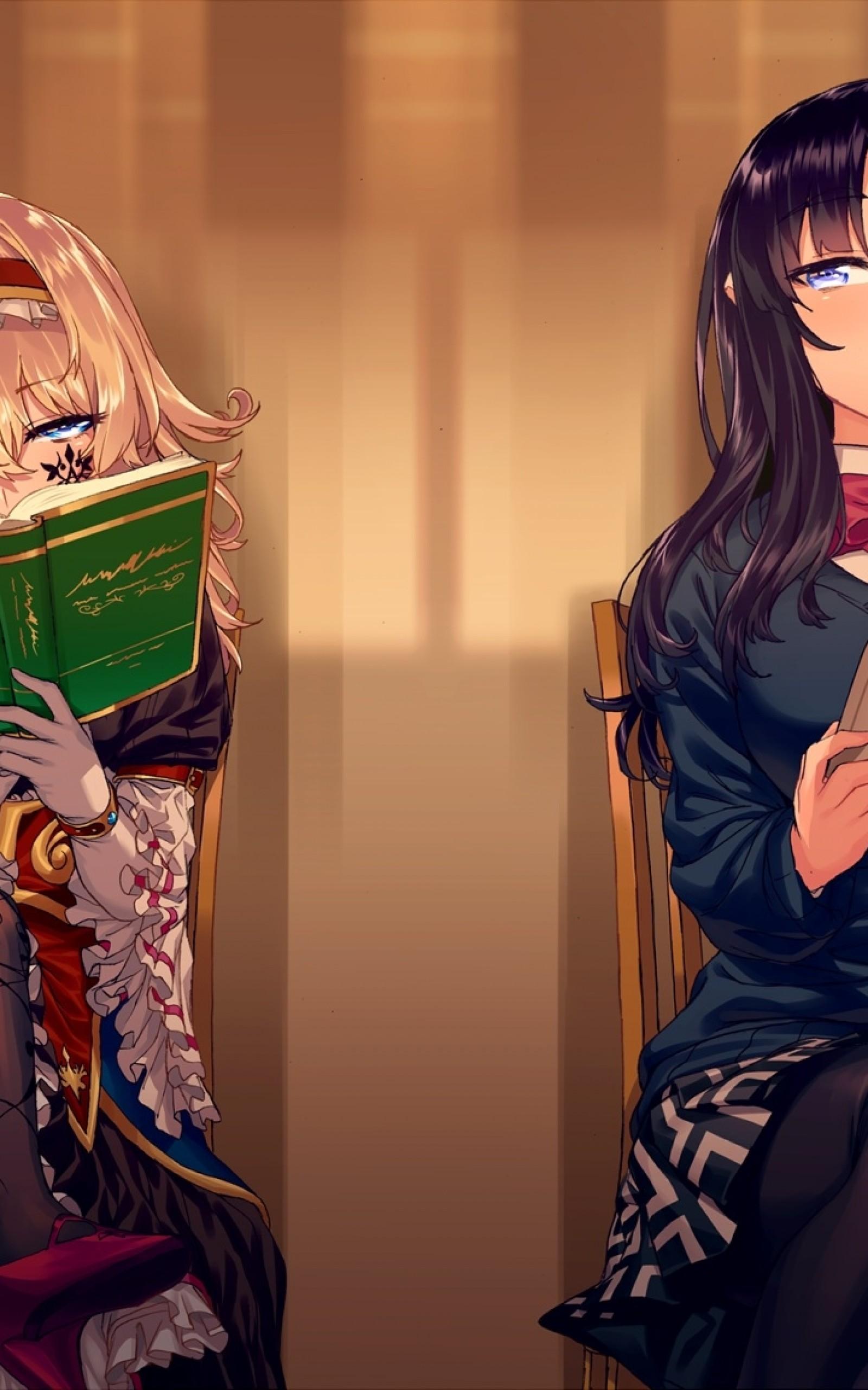 Anime Girl Reading Books Wallpapers