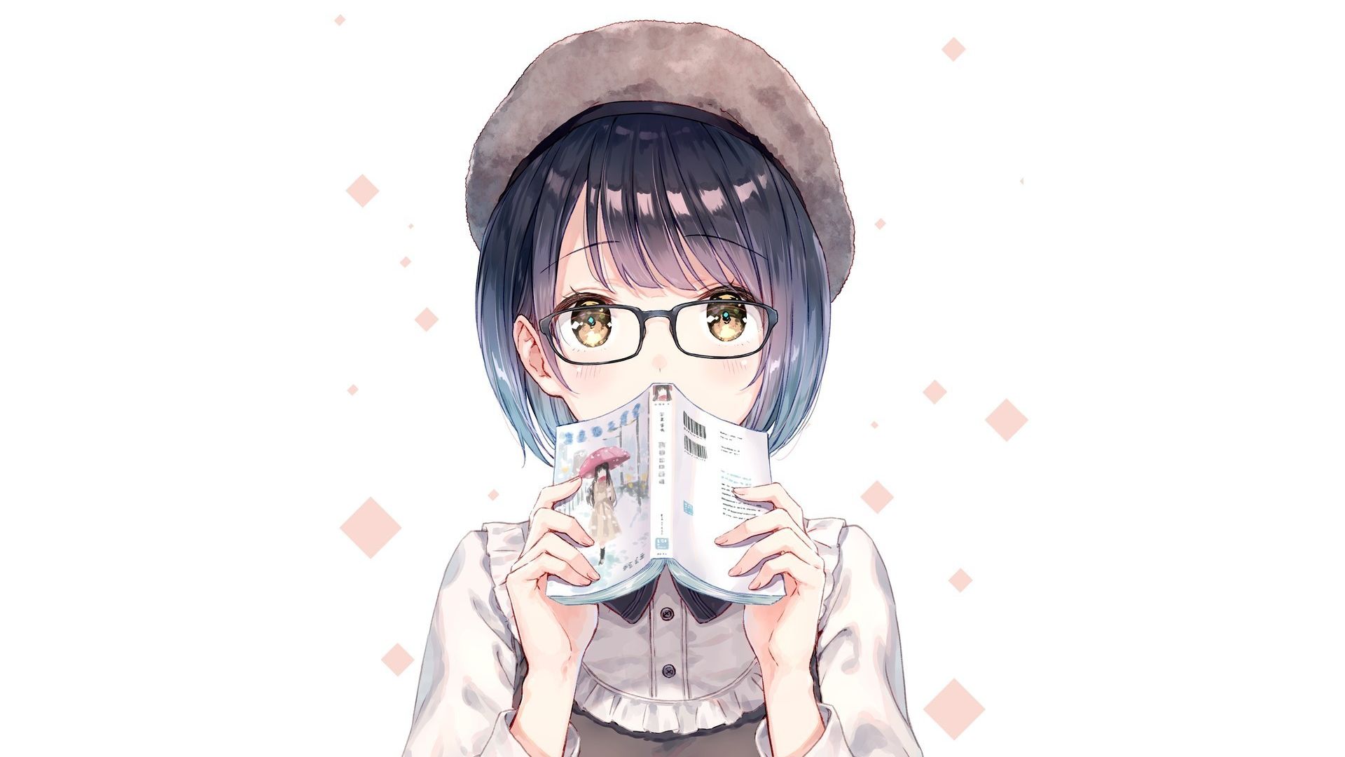 Anime Girl Reading Books Wallpapers