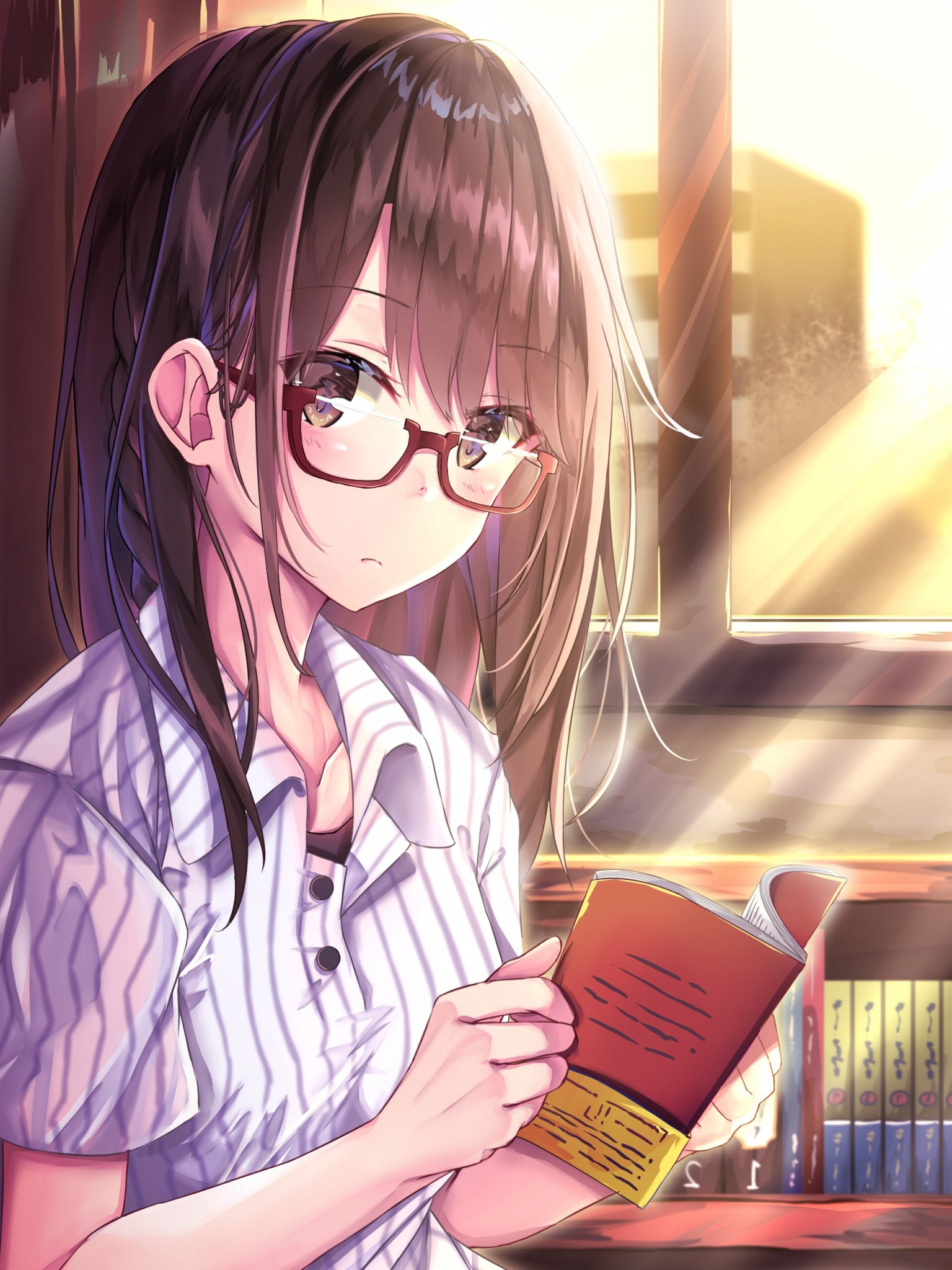 Anime Girl Reading Books Wallpapers