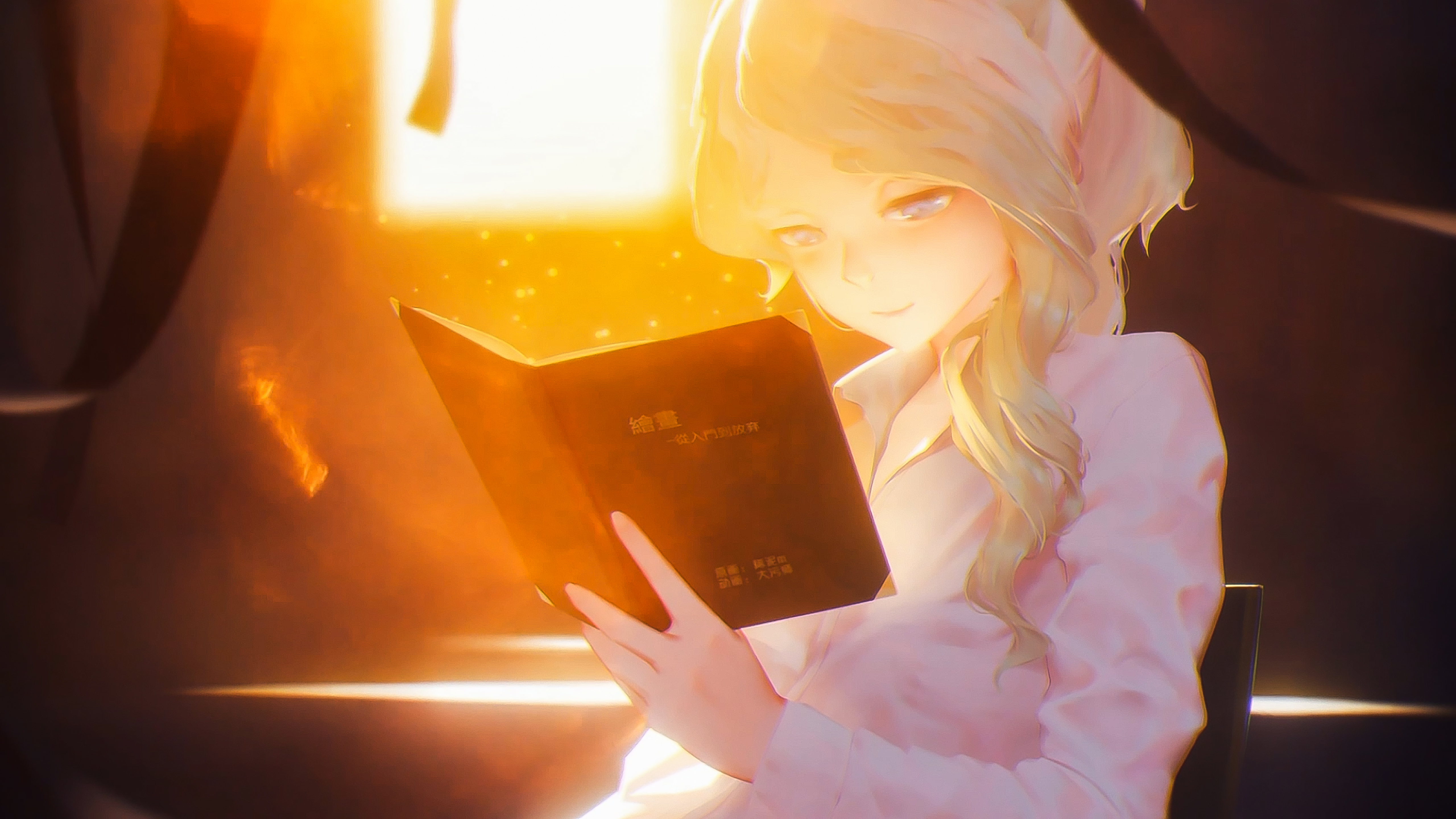 Anime Girl Reading Books Wallpapers