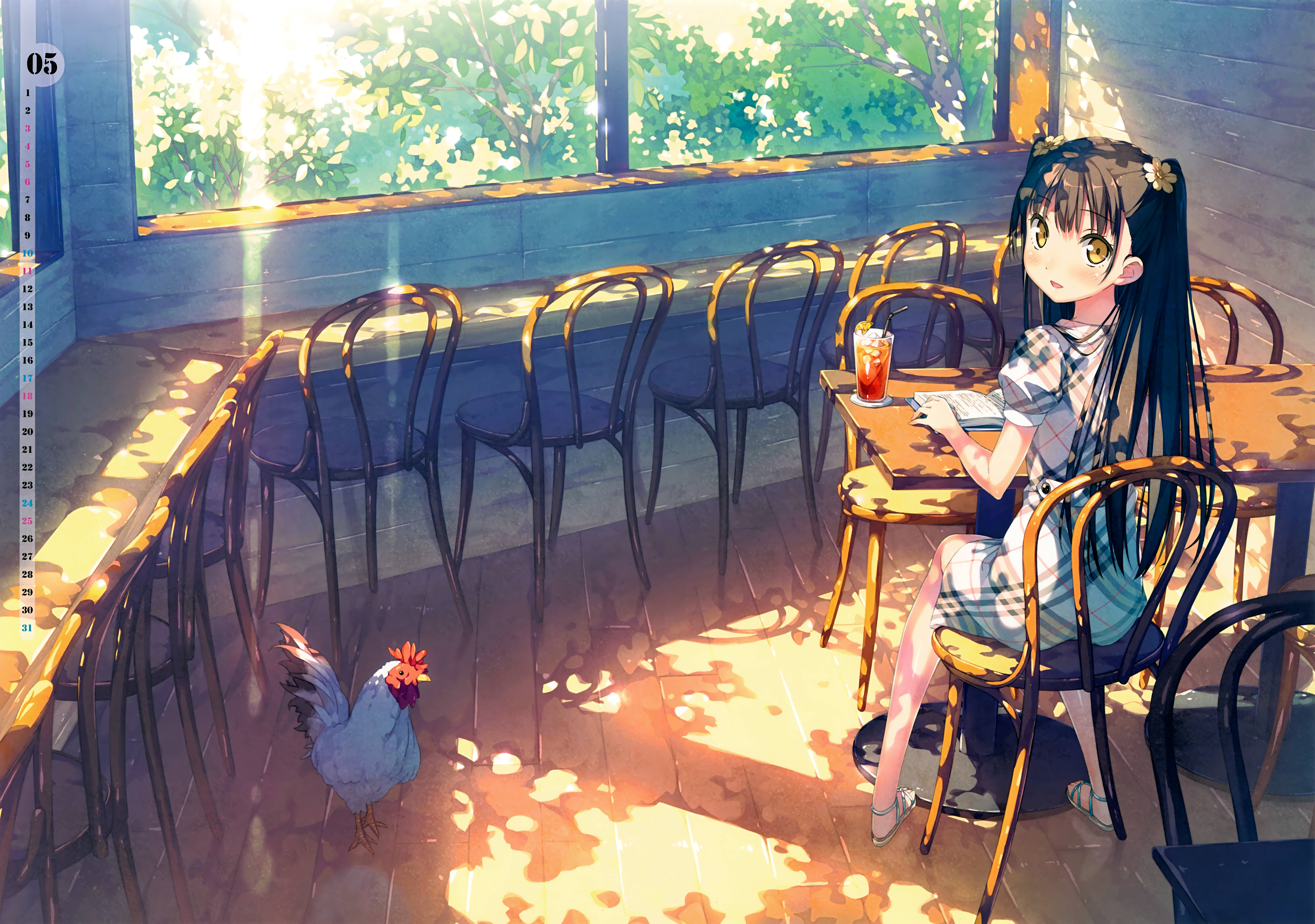 Anime Girl Reading Books Wallpapers