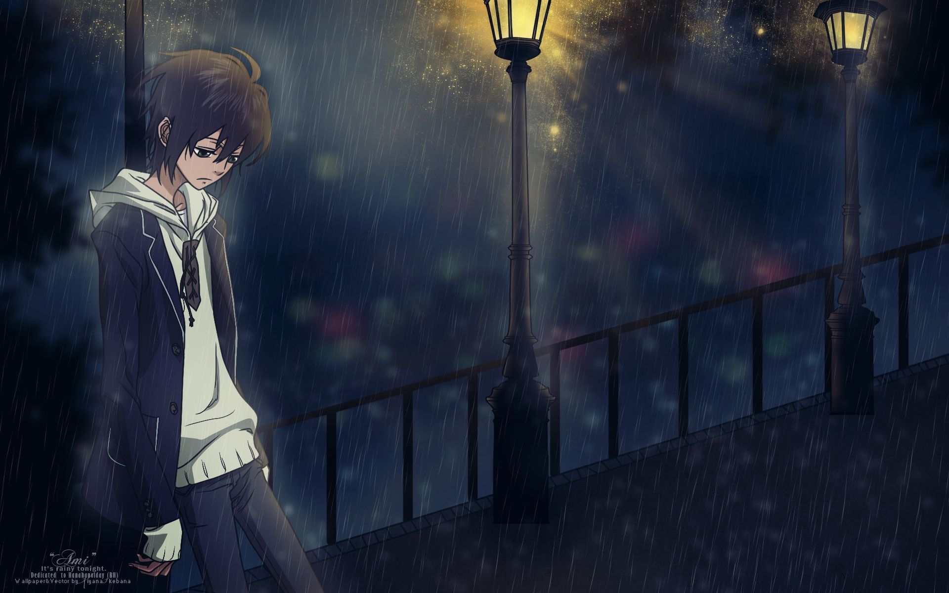 Anime Girl Sad Rain Wallpapers