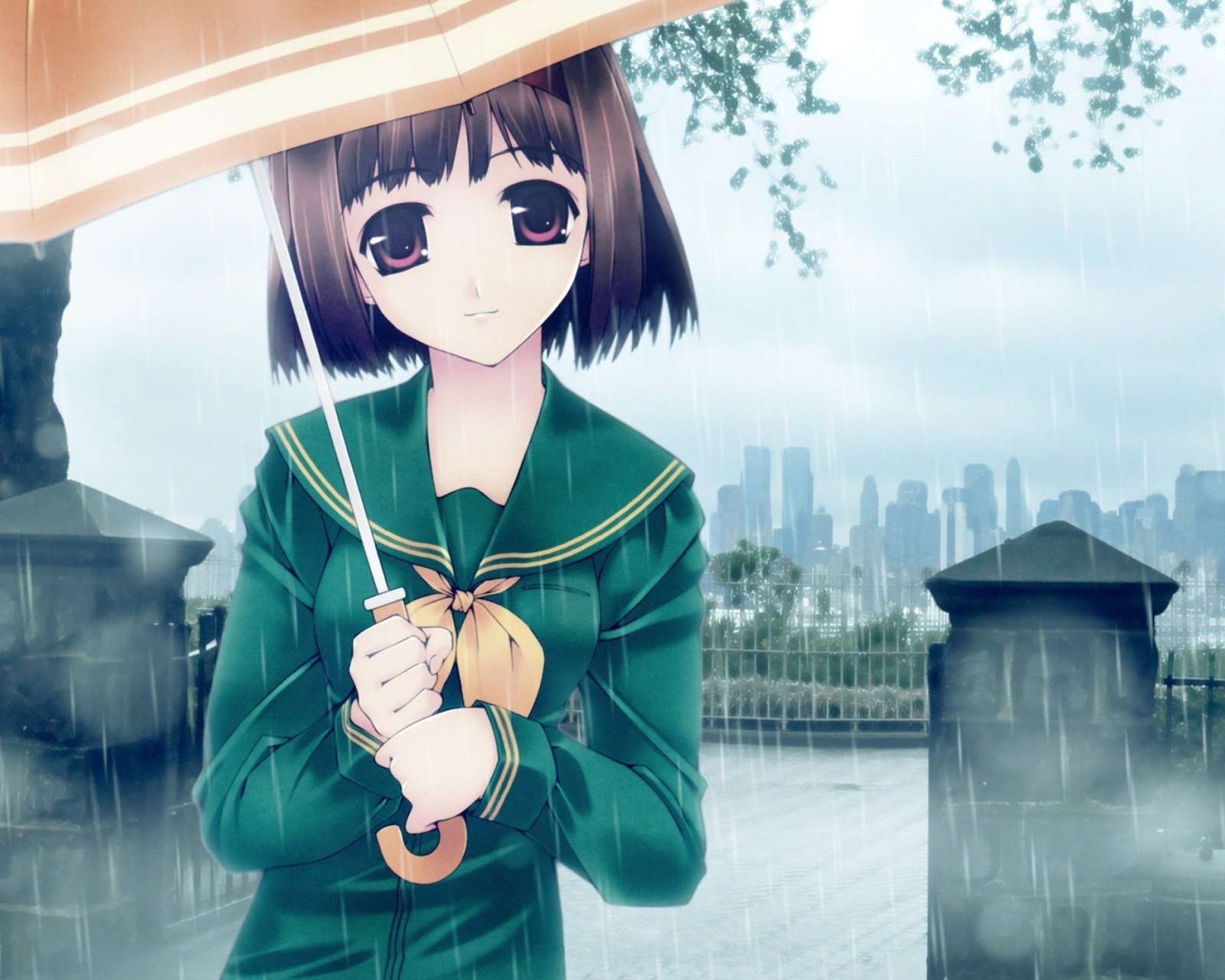 Anime Girl Sad Rain Wallpapers