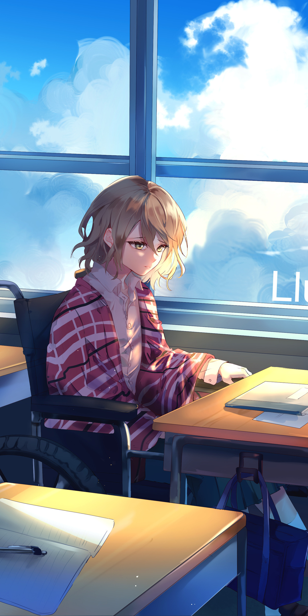 Anime Girl Sitting Alone Wallpapers