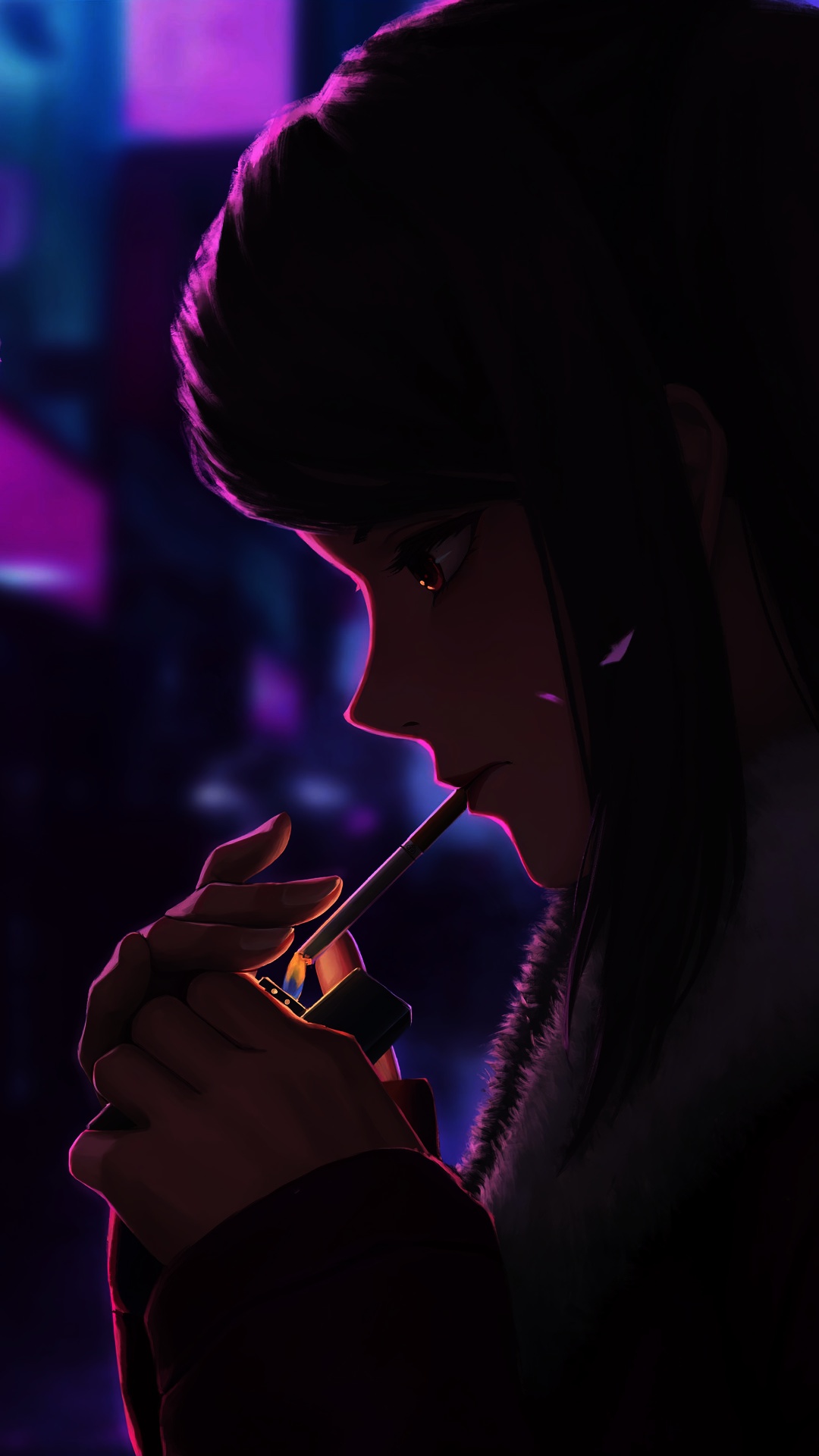 Anime Girl Smoking Wallpapers