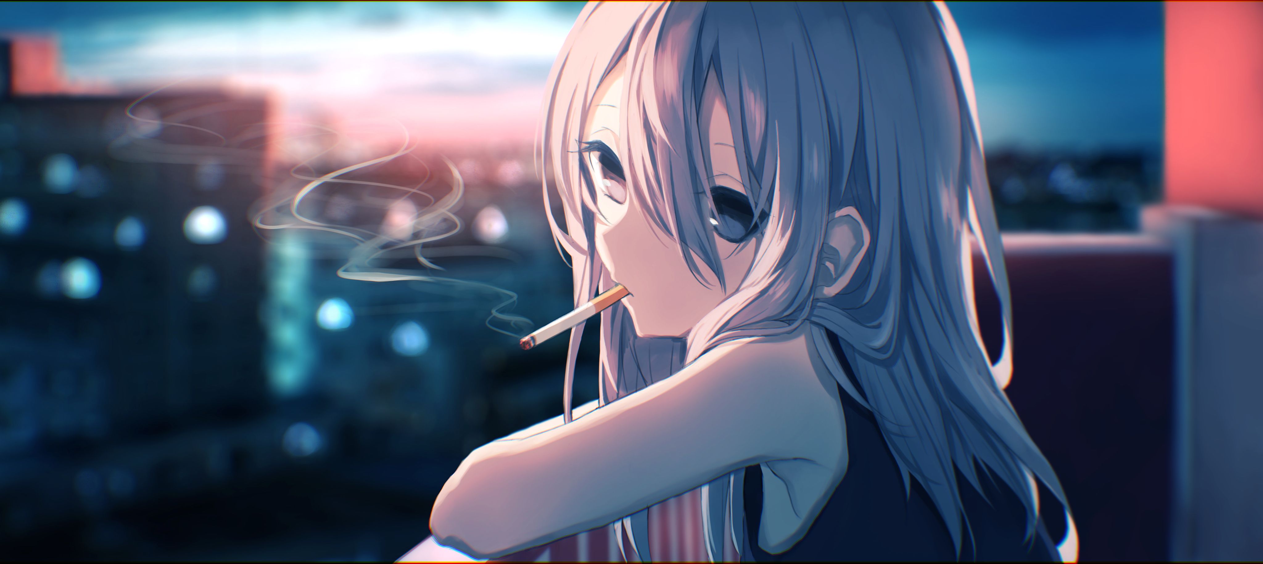 Anime Girl Smoking Wallpapers