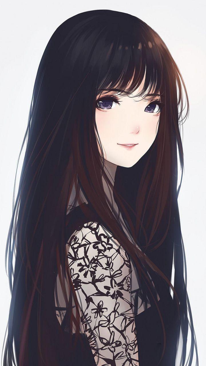 Anime Girl With Black Hair Wallpapers
