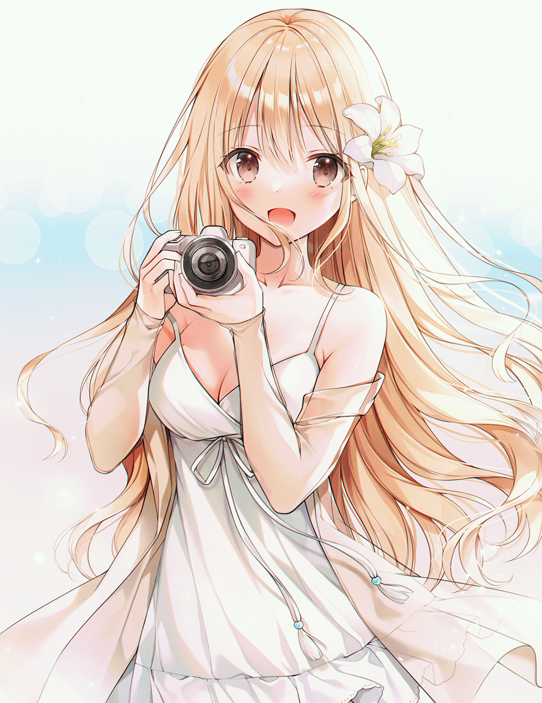 Anime Girl With Camera Wallpapers