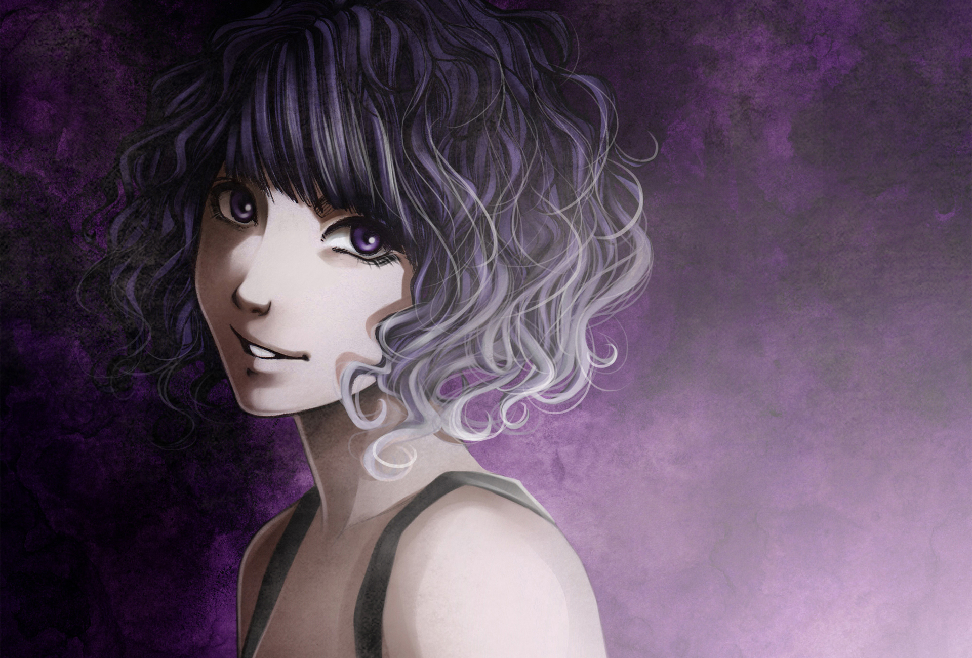 Anime Girl With Curly Hair Wallpapers