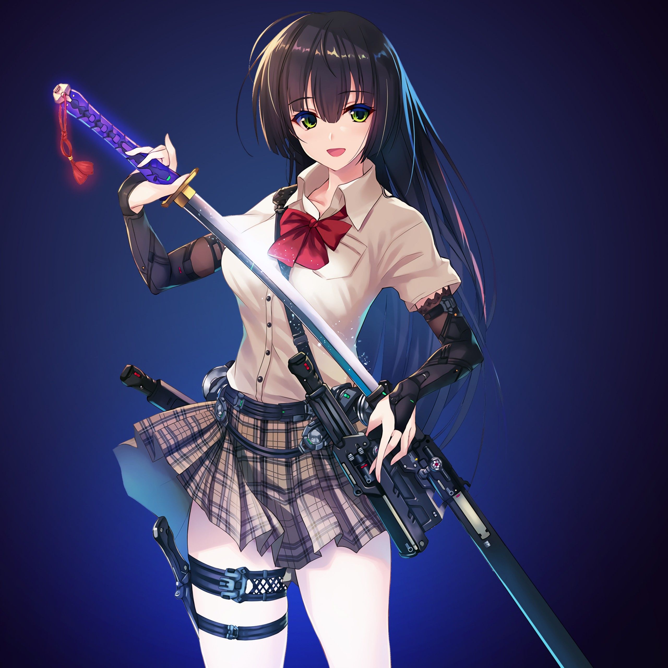 Anime Girl With Swords Wallpapers