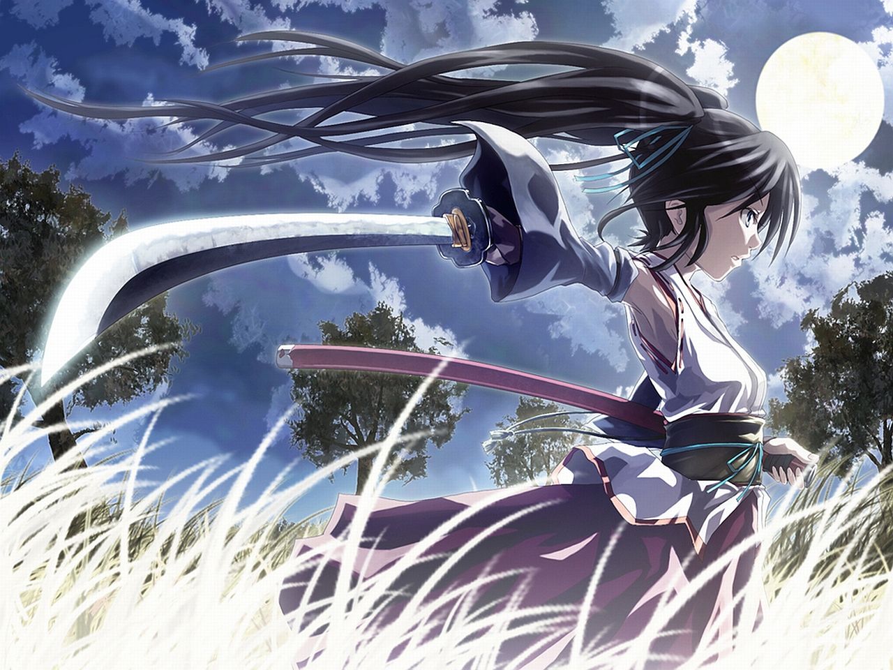 Anime Girl With Swords Wallpapers