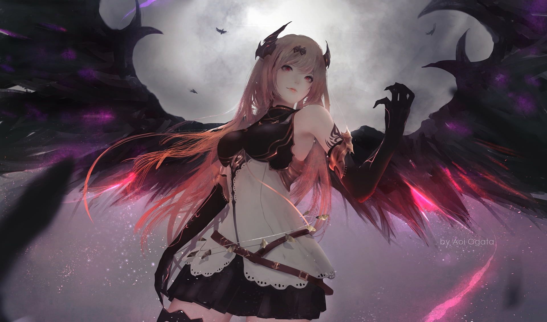 Anime Girl With Wings Wallpapers
