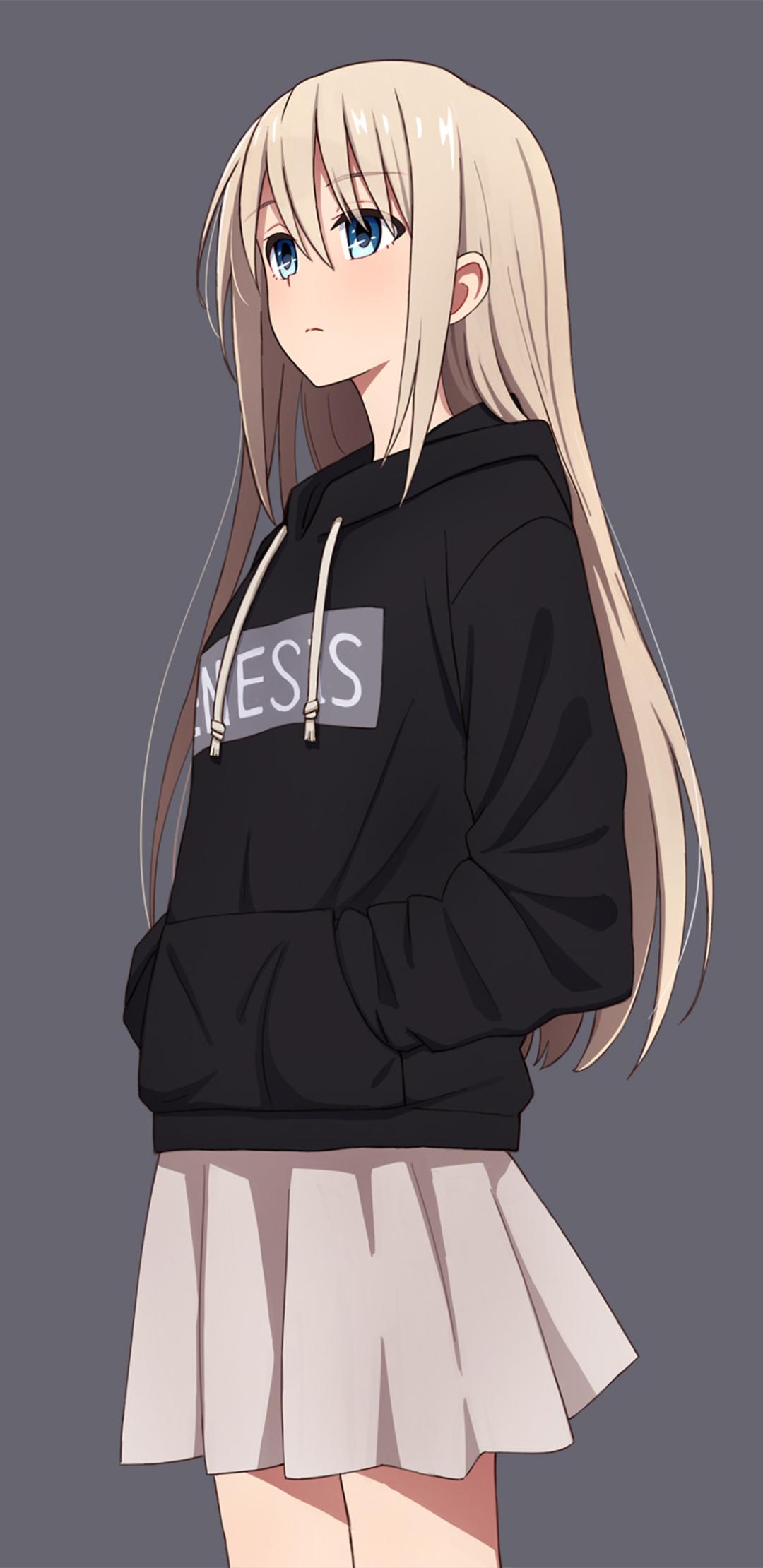 Anime Hoodie Girl Wallpapers