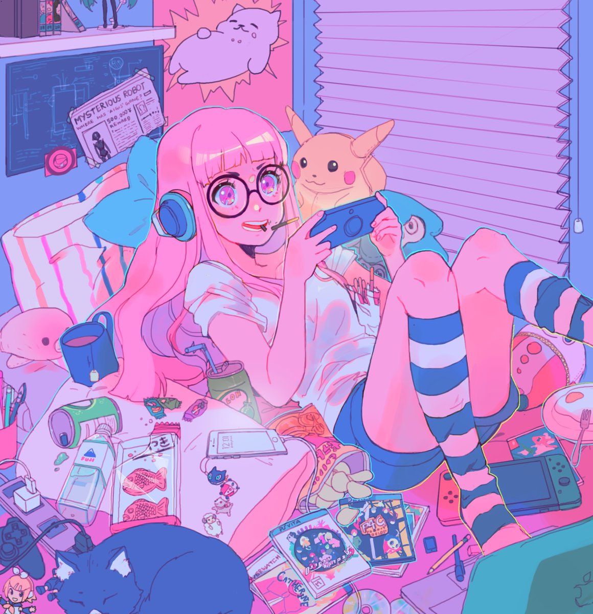 Anime Kawaii Gamer Girl Wallpapers