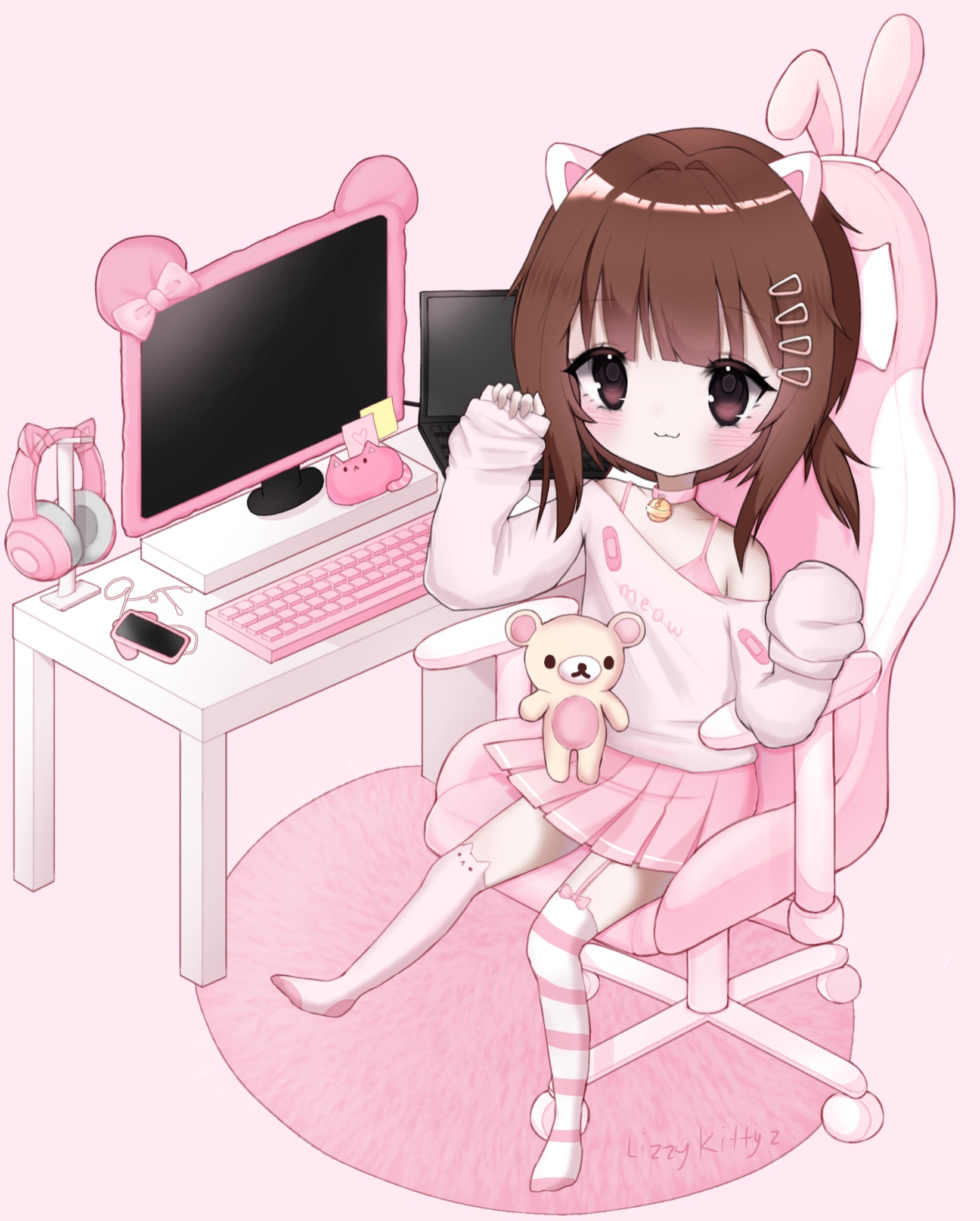 Anime Kawaii Gamer Girl Wallpapers