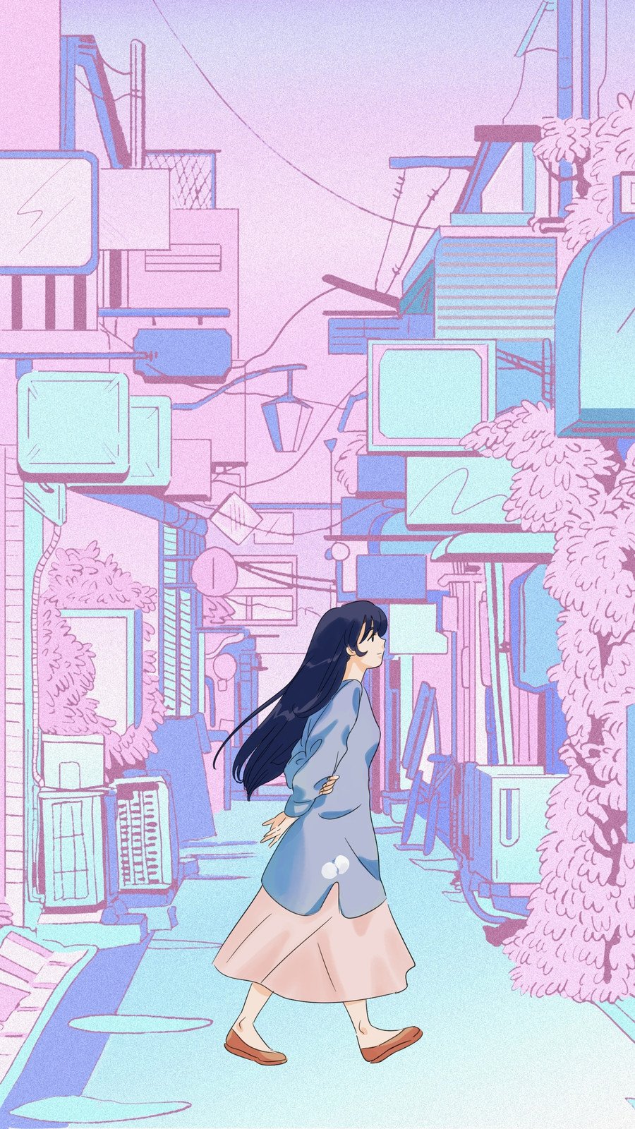 Anime Light Purple And Pink Aesthetic Wallpapers