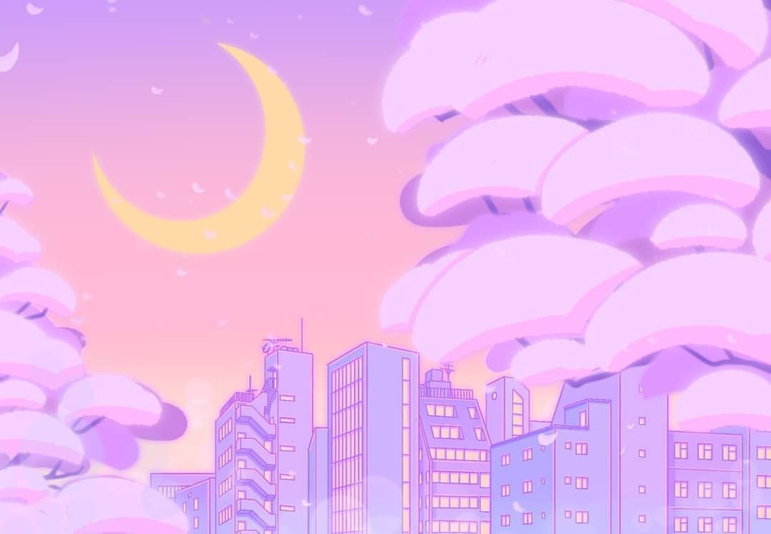 Anime Light Purple And Pink Aesthetic Wallpapers