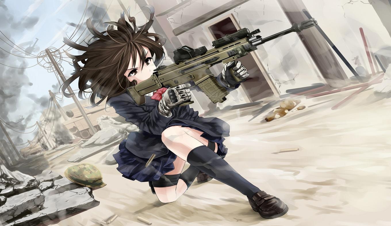 Anime Loli With Guns Wallpapers