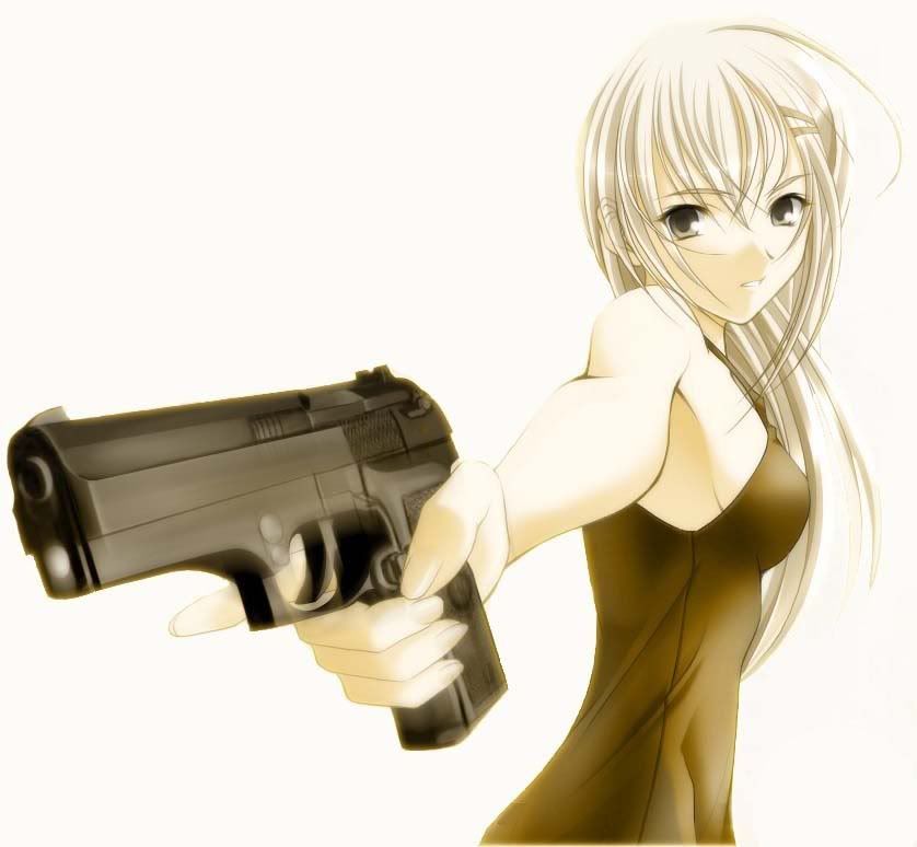 Anime Pistol Pointed Wallpapers