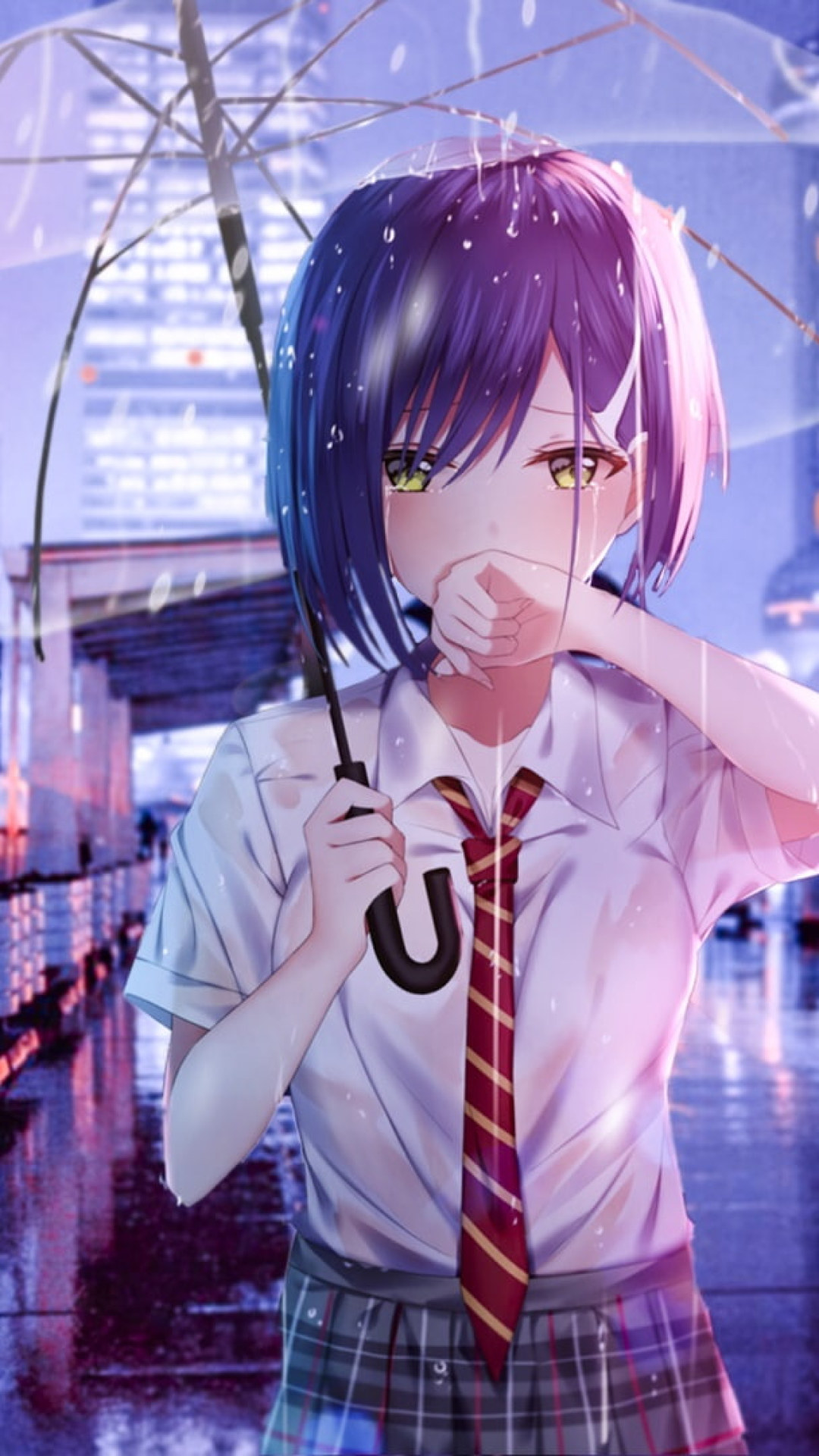 Anime Rain Girl Umbrella Wallpapers