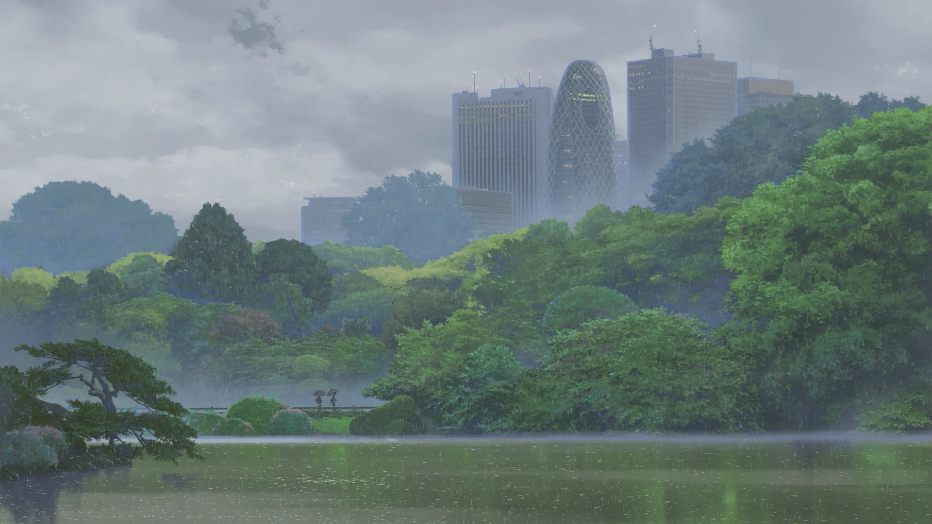 Anime Rain Scenery Wallpapers