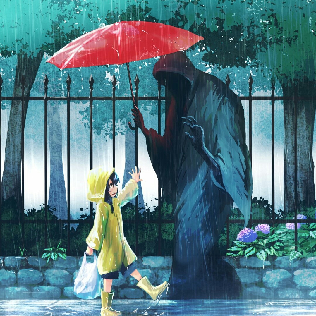 Anime Rain Scenery Wallpapers