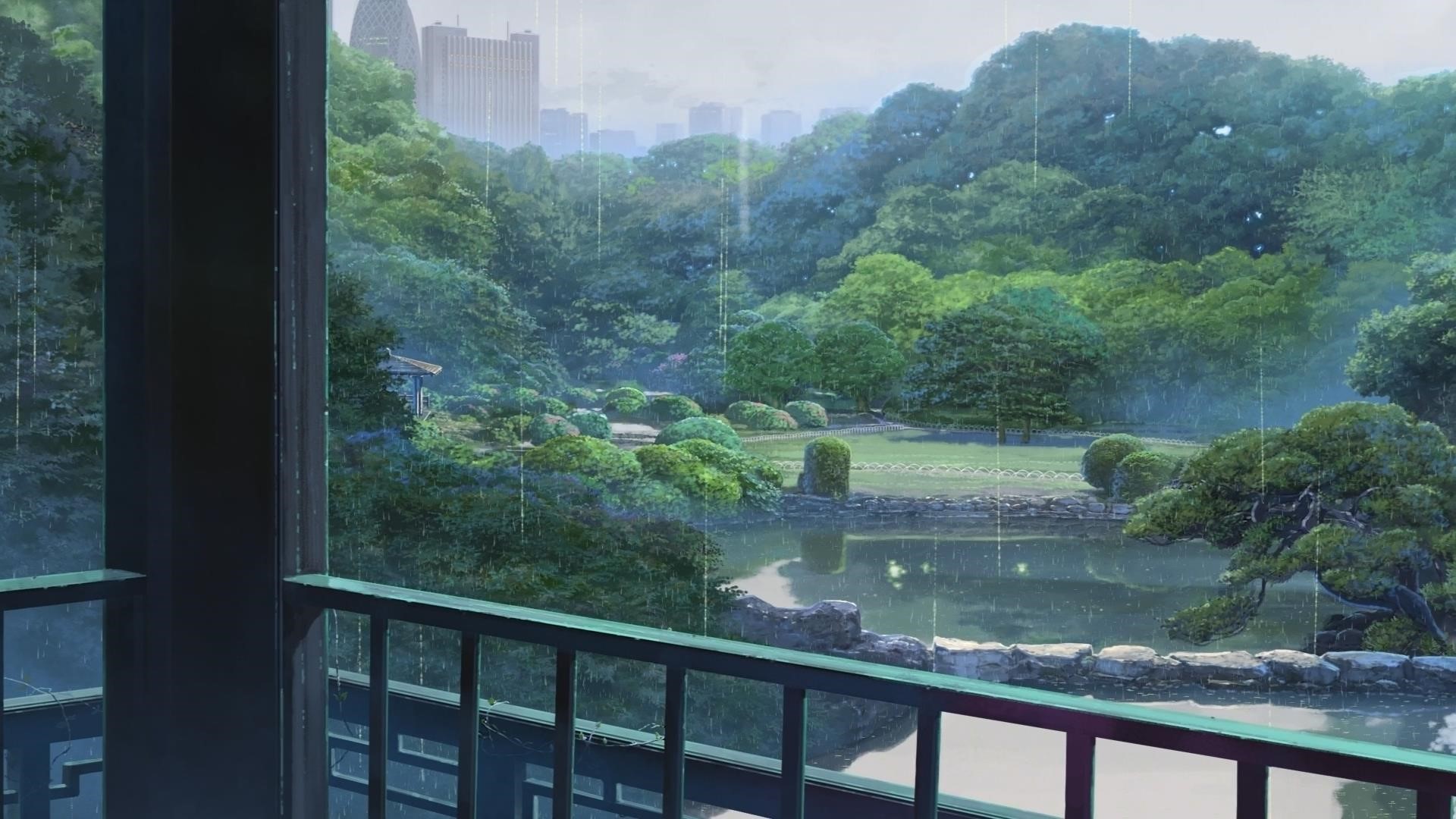 Anime Rain Scenery Wallpapers