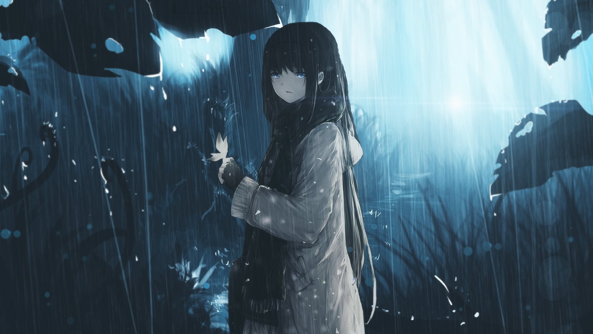 Anime Sad Rain Wallpapers