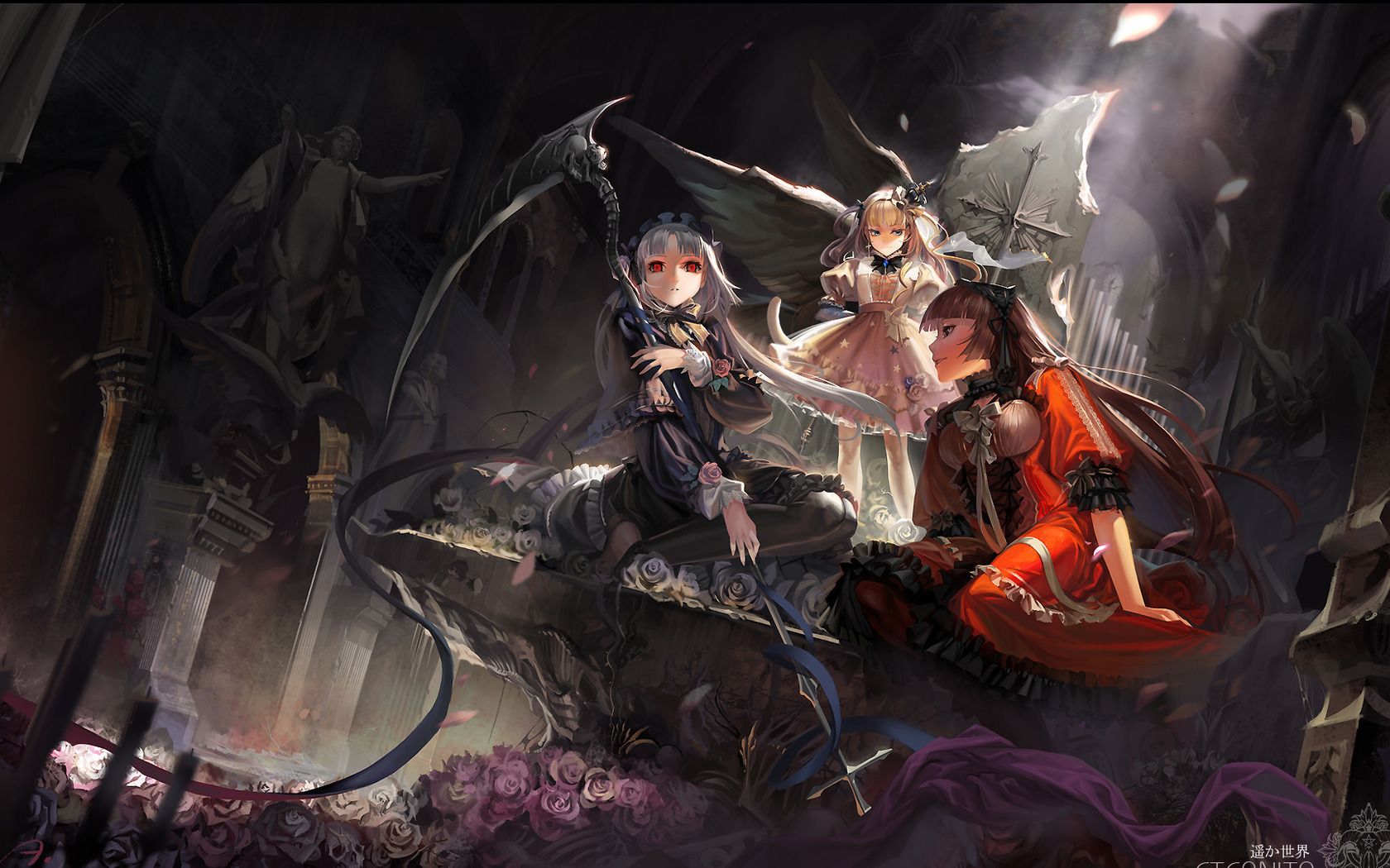 Anime Scythe Girl 2560X1440 Wallpapers