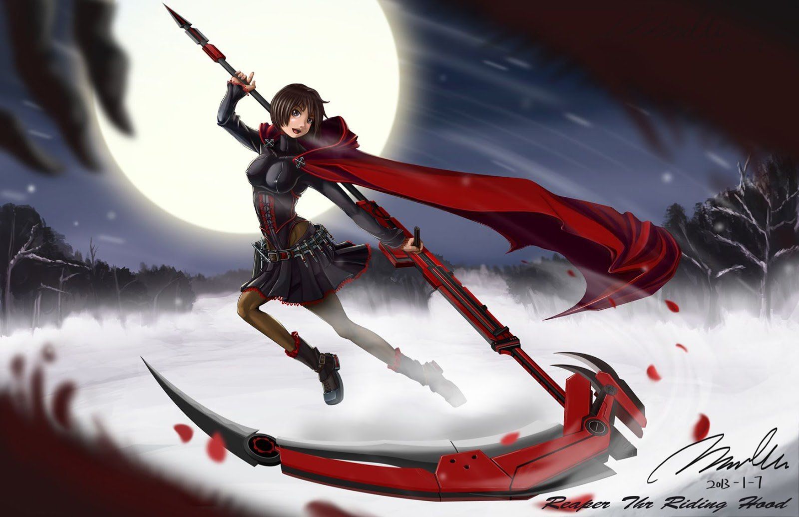 Anime Scythe Girl 2560X1440 Wallpapers