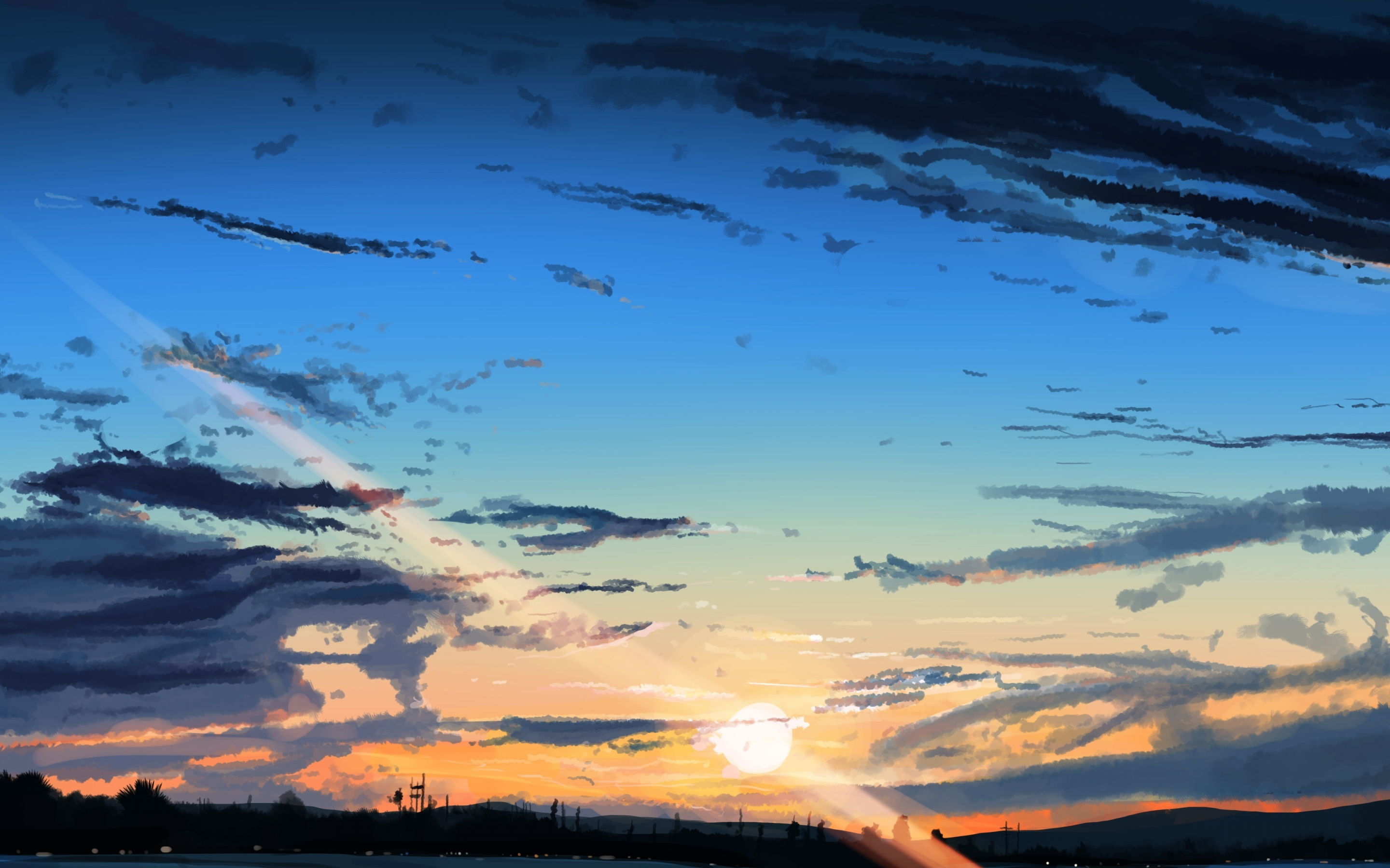 Anime Sky Sunset Wallpapers