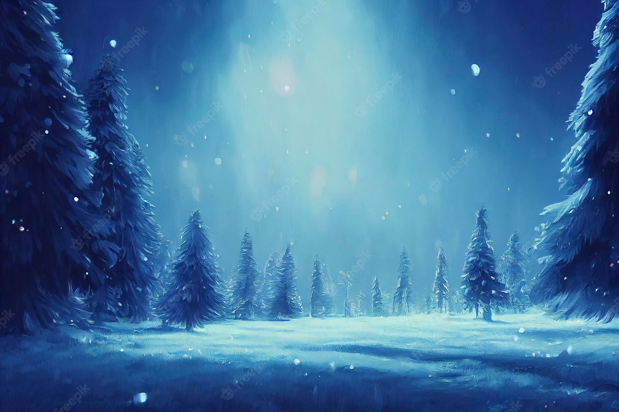 Anime Snow Scenery Wallpapers