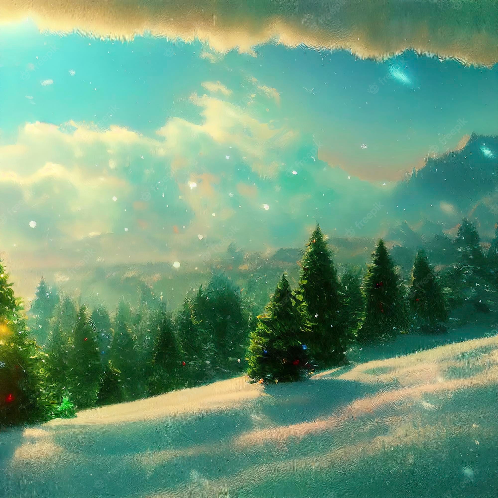 Anime Snow Scenery Wallpapers