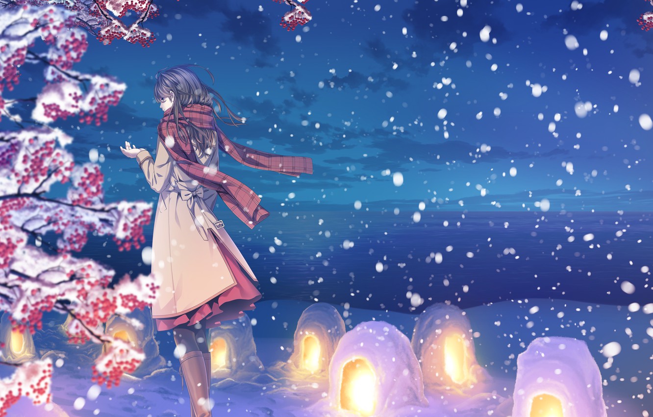 Anime Snow Scenery Wallpapers