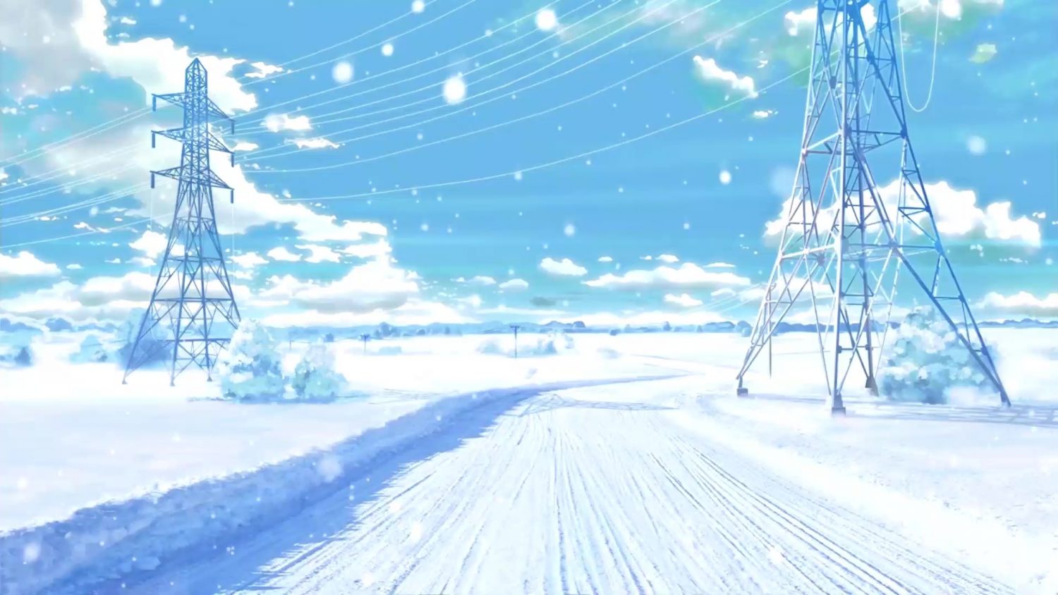 Anime Snow Scenery Wallpapers