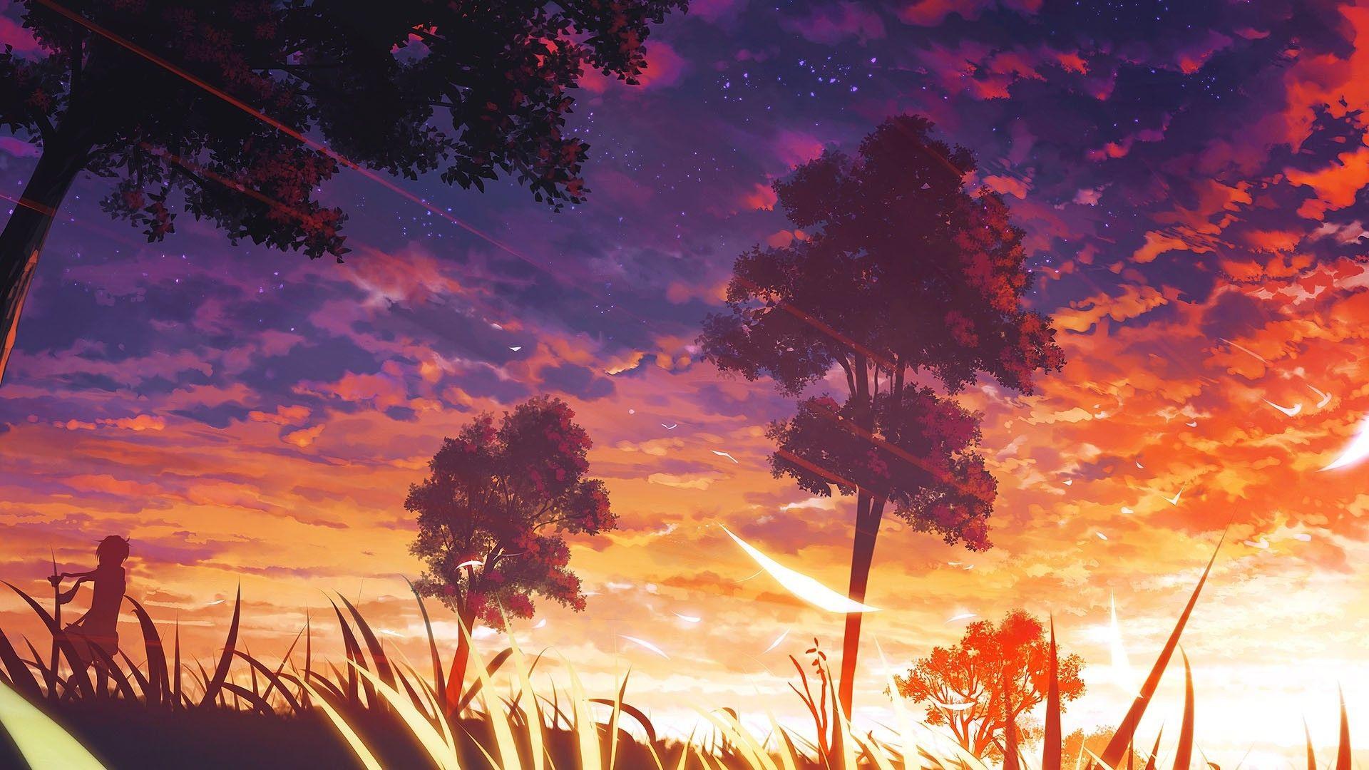 Anime Sunset Wallpapers